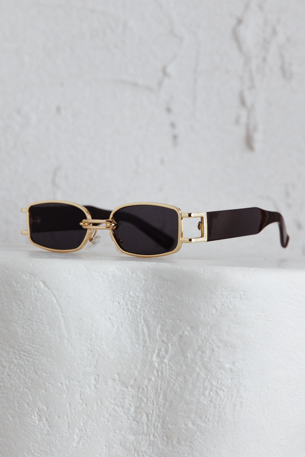 Meredith Gold Frame Sunglasses Black by Selfie Leslie
