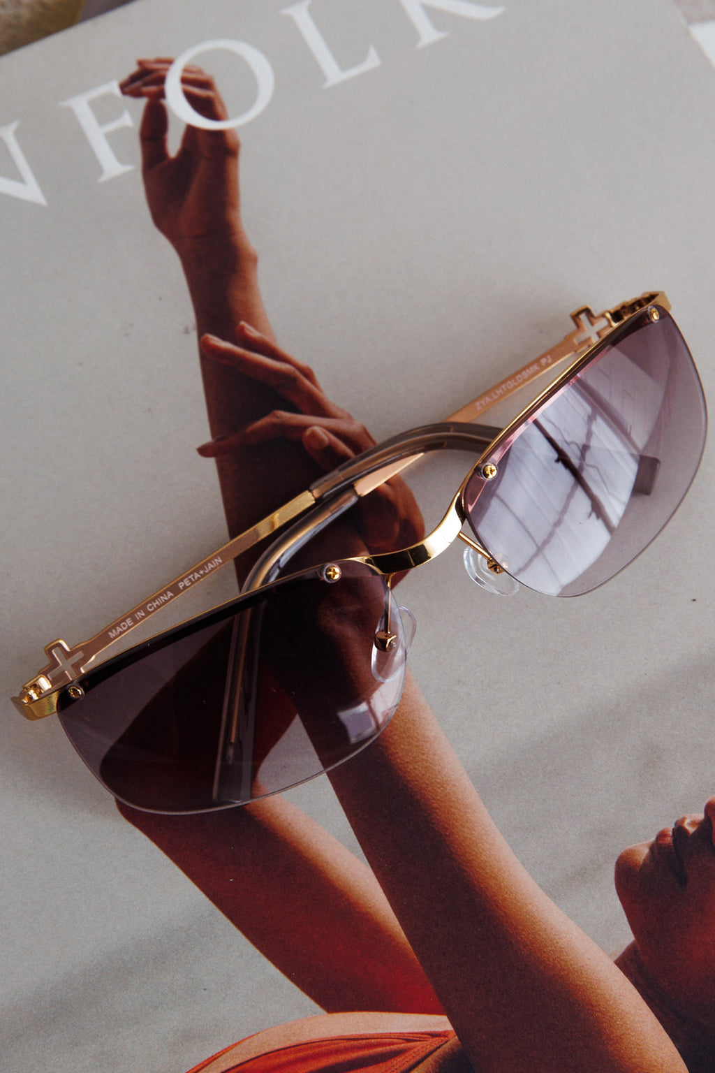 Peta And Jain Zya Sunglasses Light Gold by Selfie Leslie