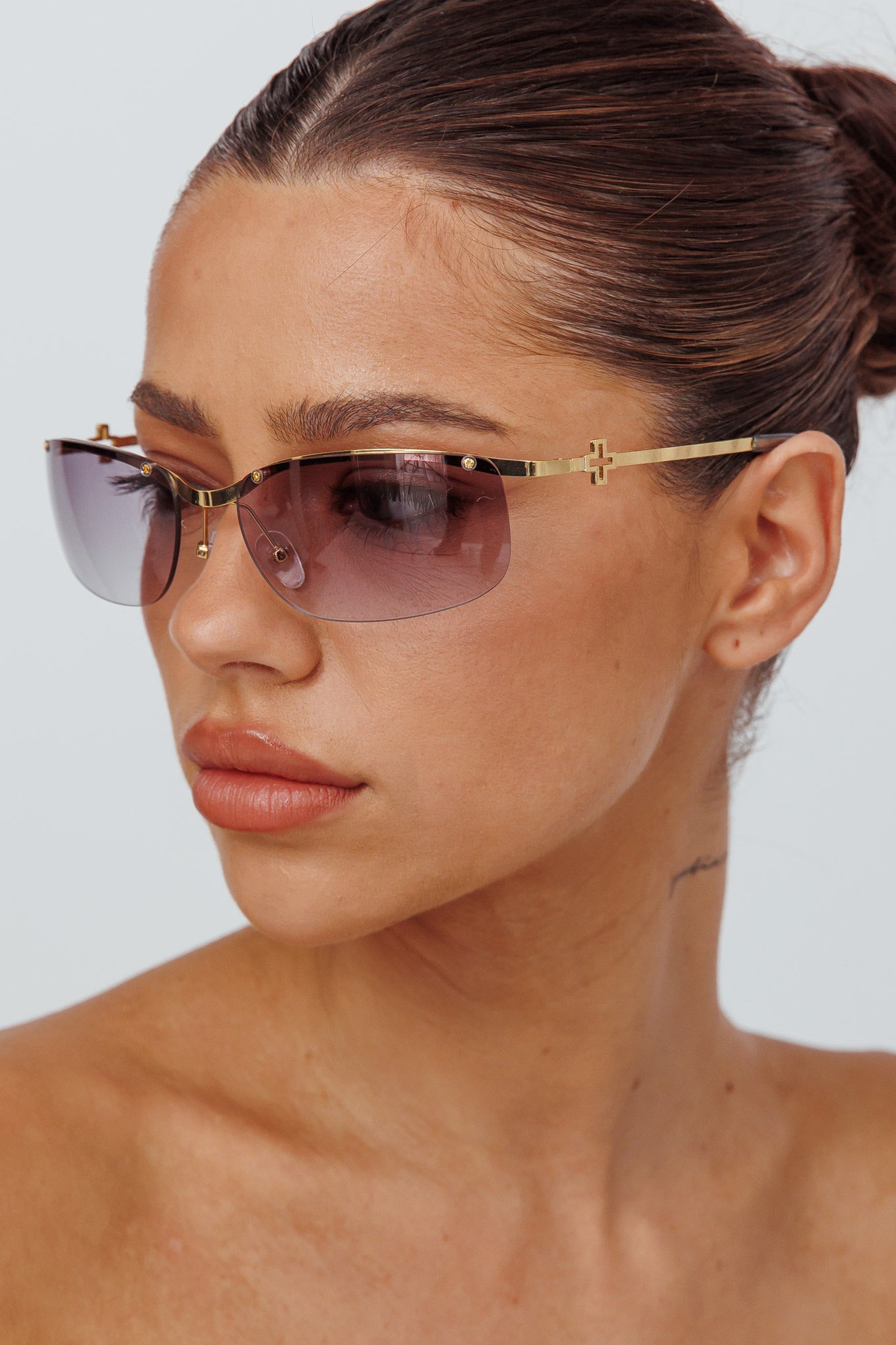 Peta And Jain Zya Sunglasses Light Gold by Selfie Leslie