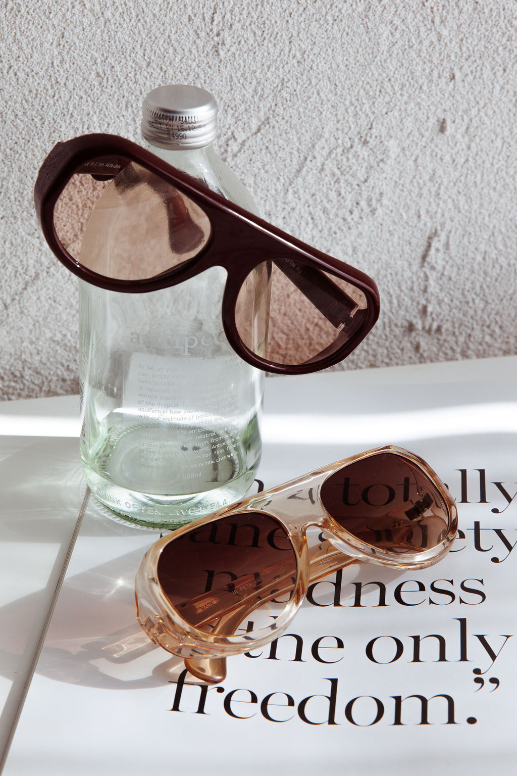 Peta And Jain Freja Sunglasses Crystal Tan by Selfie Leslie