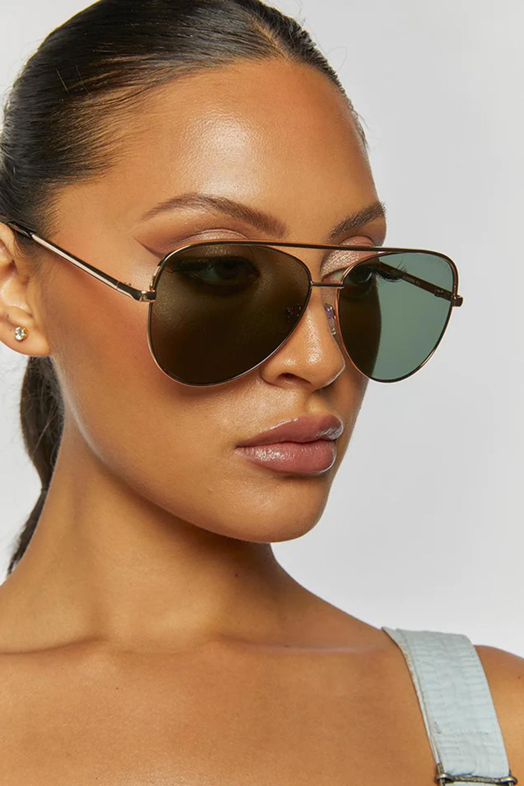 Peta And Jain Franki Sunglasses Gold by Selfie Leslie