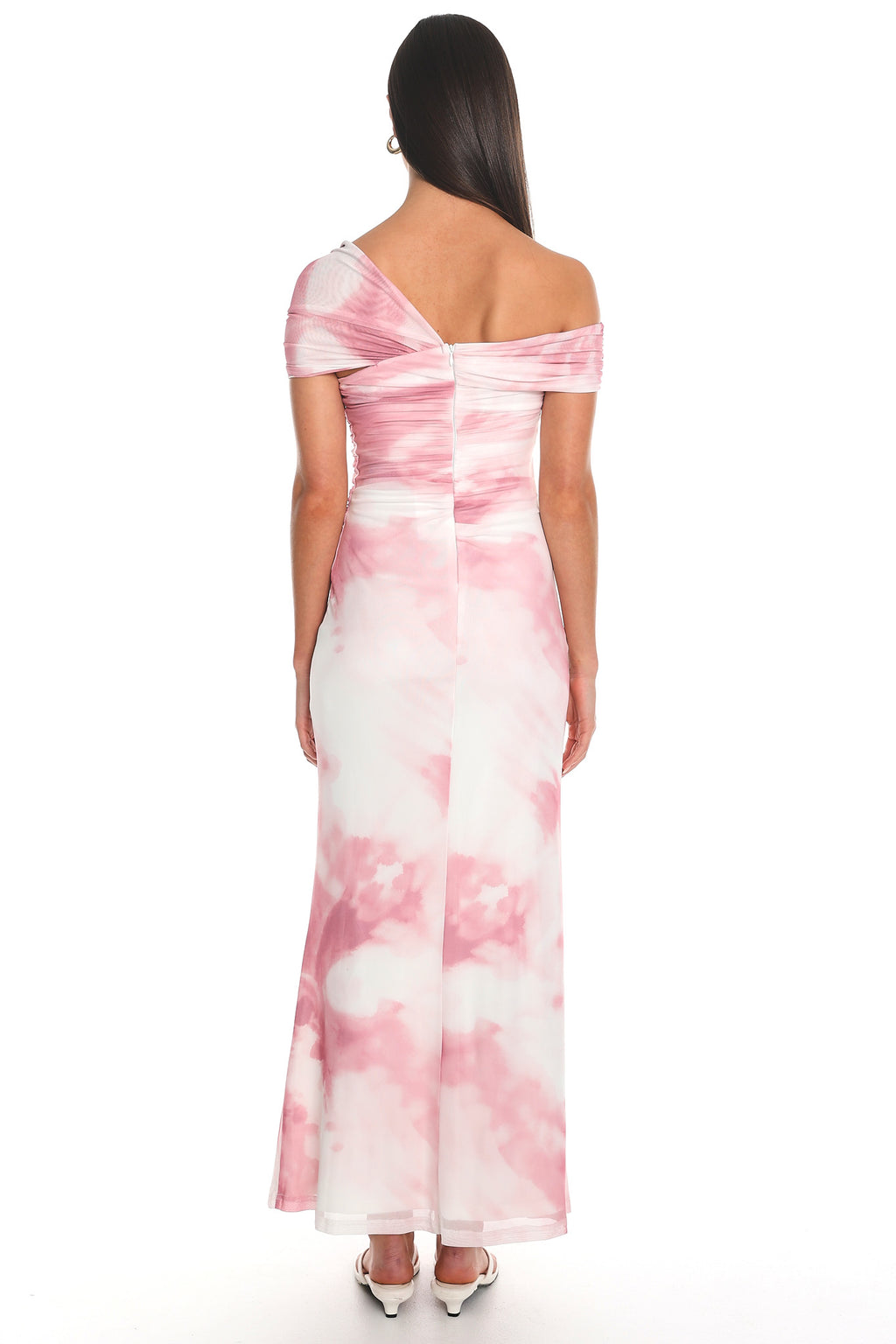 Blushing Horizons Tie-Dye Maxi Dress Pink