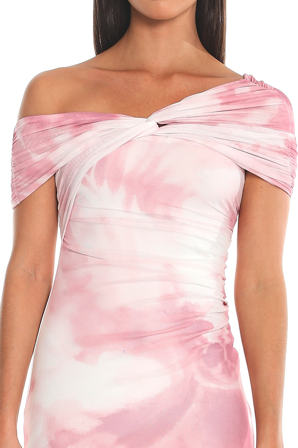 Blushing Horizons Tie-Dye Maxi Dress Pink