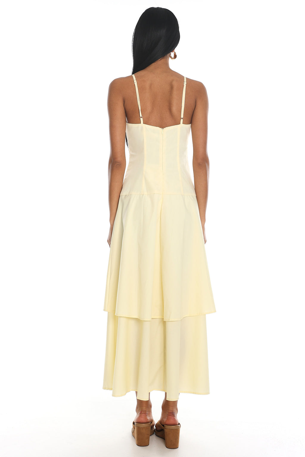Lourdes Tiered Bustier Maxi Dress Butter