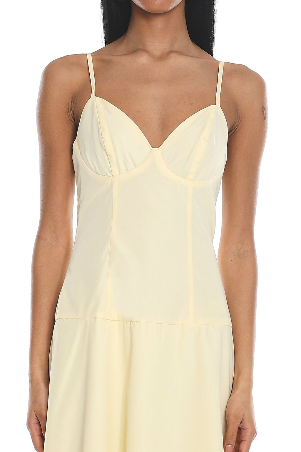Lourdes Tiered Bustier Maxi Dress Butter