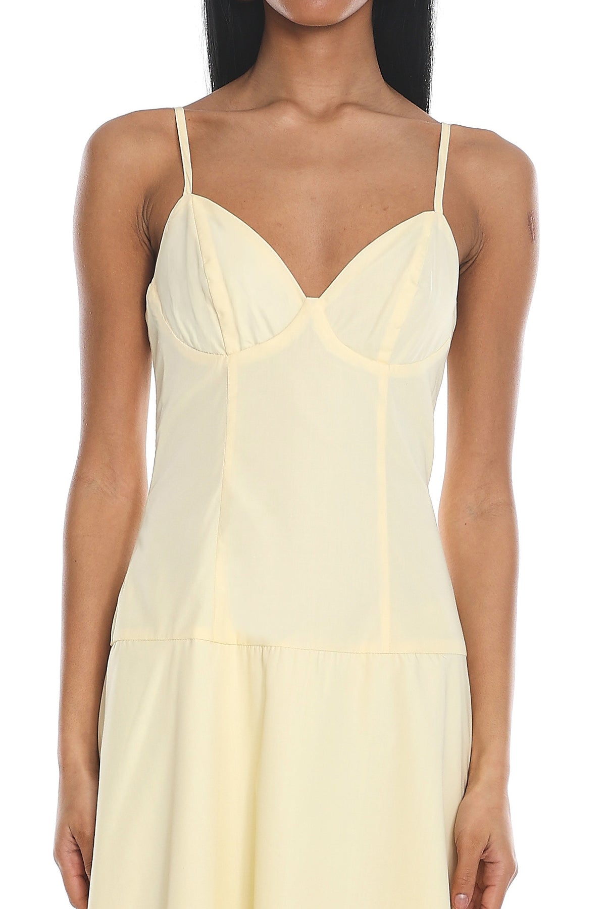 Lourdes Tiered Bustier Maxi Dress Butter