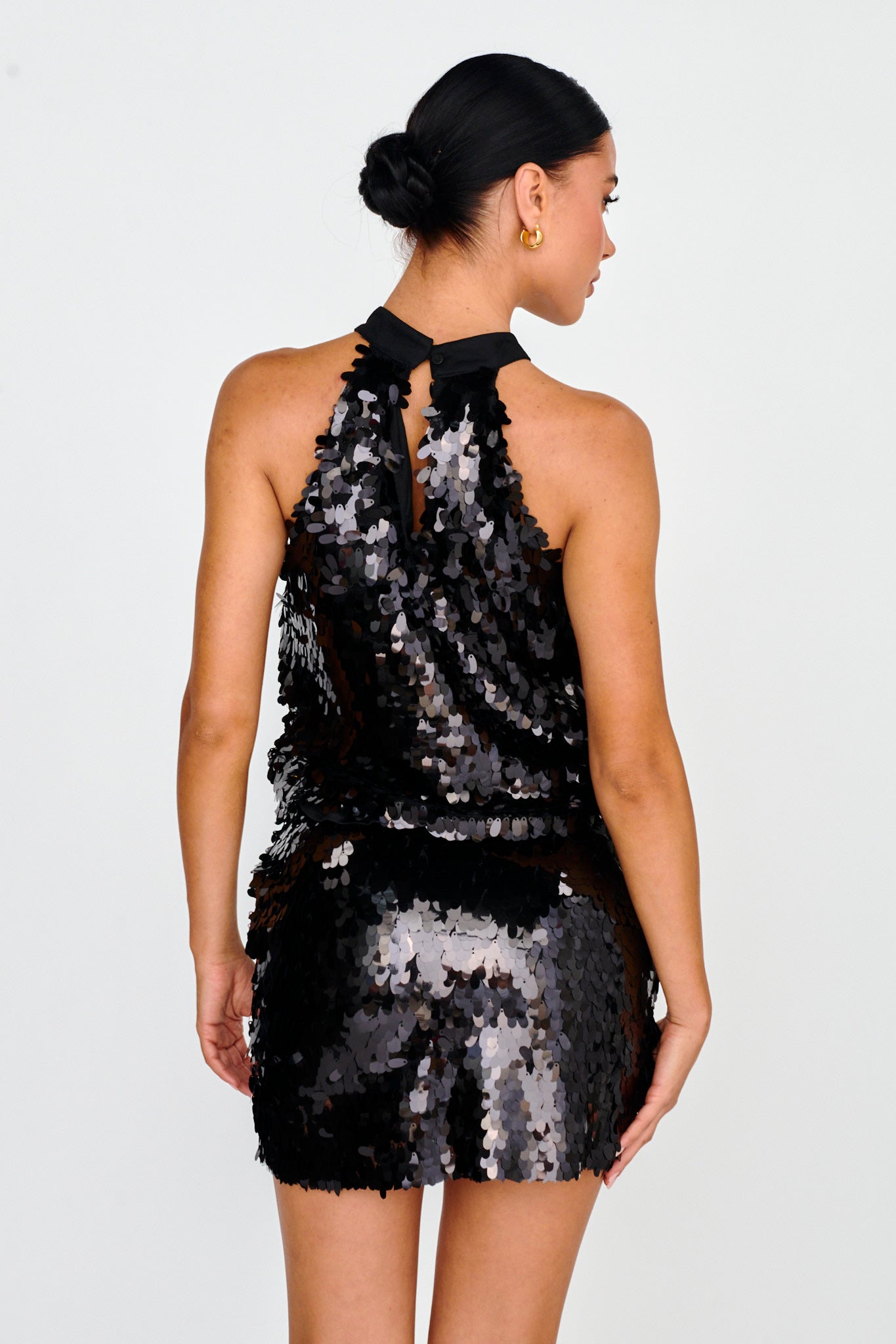 She's So LA  Sequin Top Black by Selfie Leslie