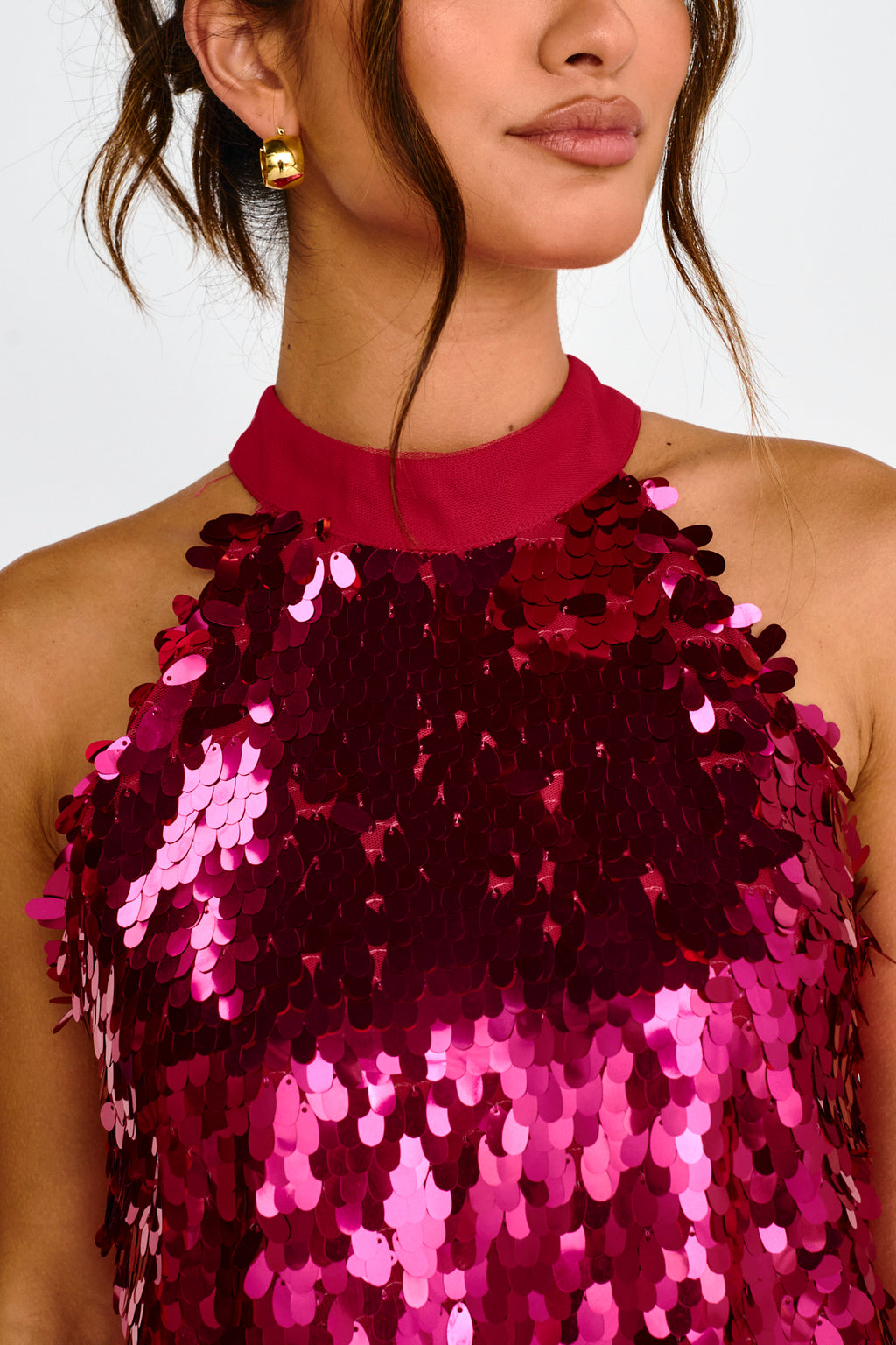 She's So LA Sequin Top Hot Pink by Selfie Leslie