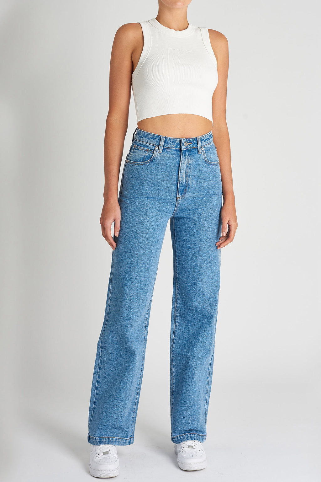 Abrand 94 High And Wide Debbie Jeans Mid Blue by Selfie Leslie