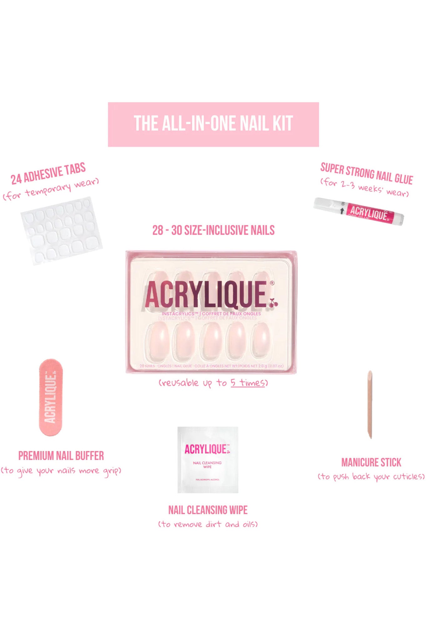 ACRYLIQUE Instacrylics Strawberry Glazed Donut by Selfie Leslie
