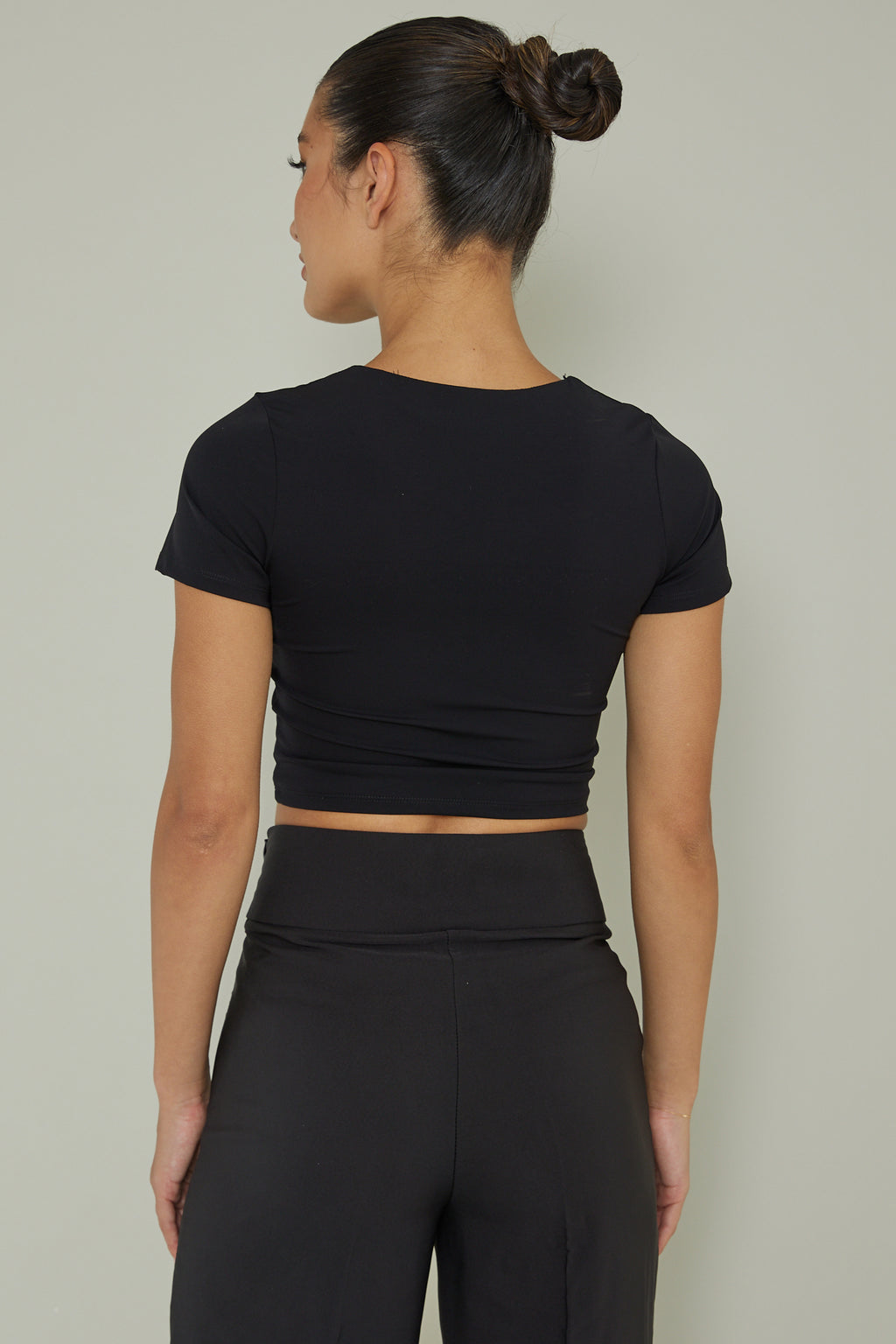 Grammercy Short Sleeve Top Black by Selfie Leslie