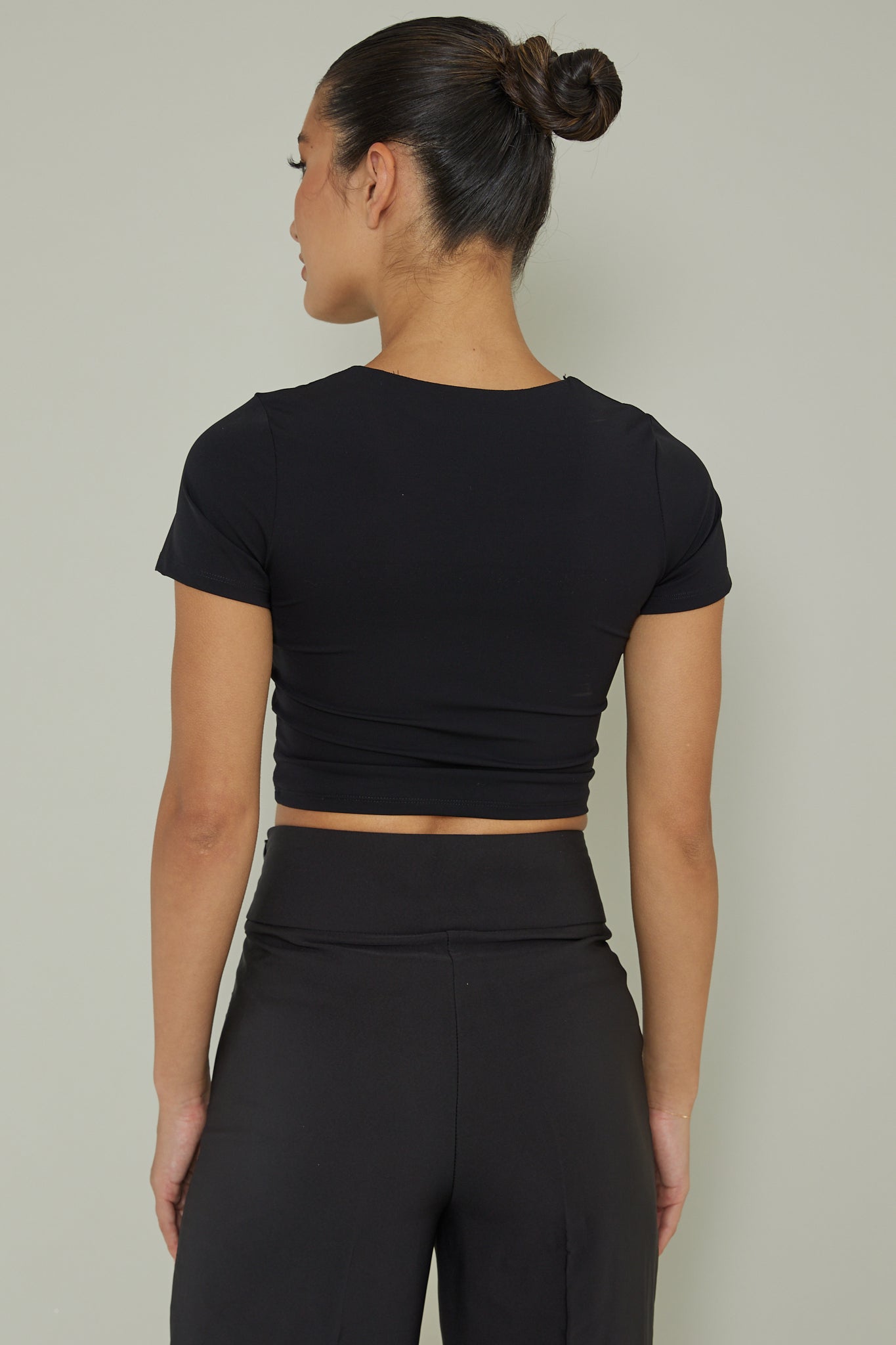 Grammercy Short Sleeve Top Black by Selfie Leslie
