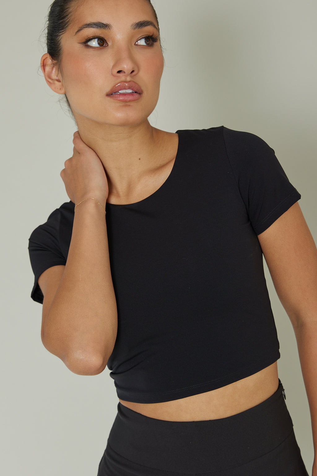 Grammercy Short Sleeve Top Black by Selfie Leslie