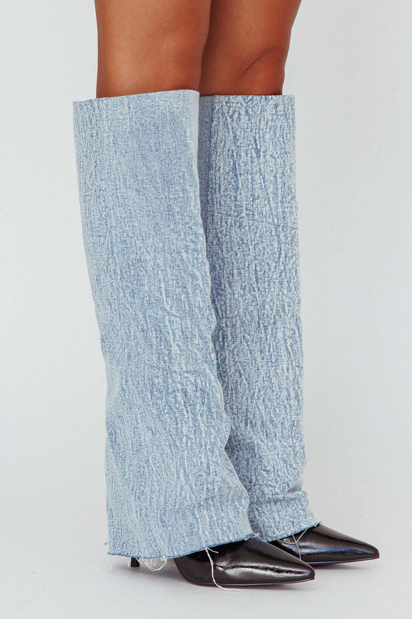 AZALEA WANG Appealing-Denim Stiletto Boot | Selfie Leslie
