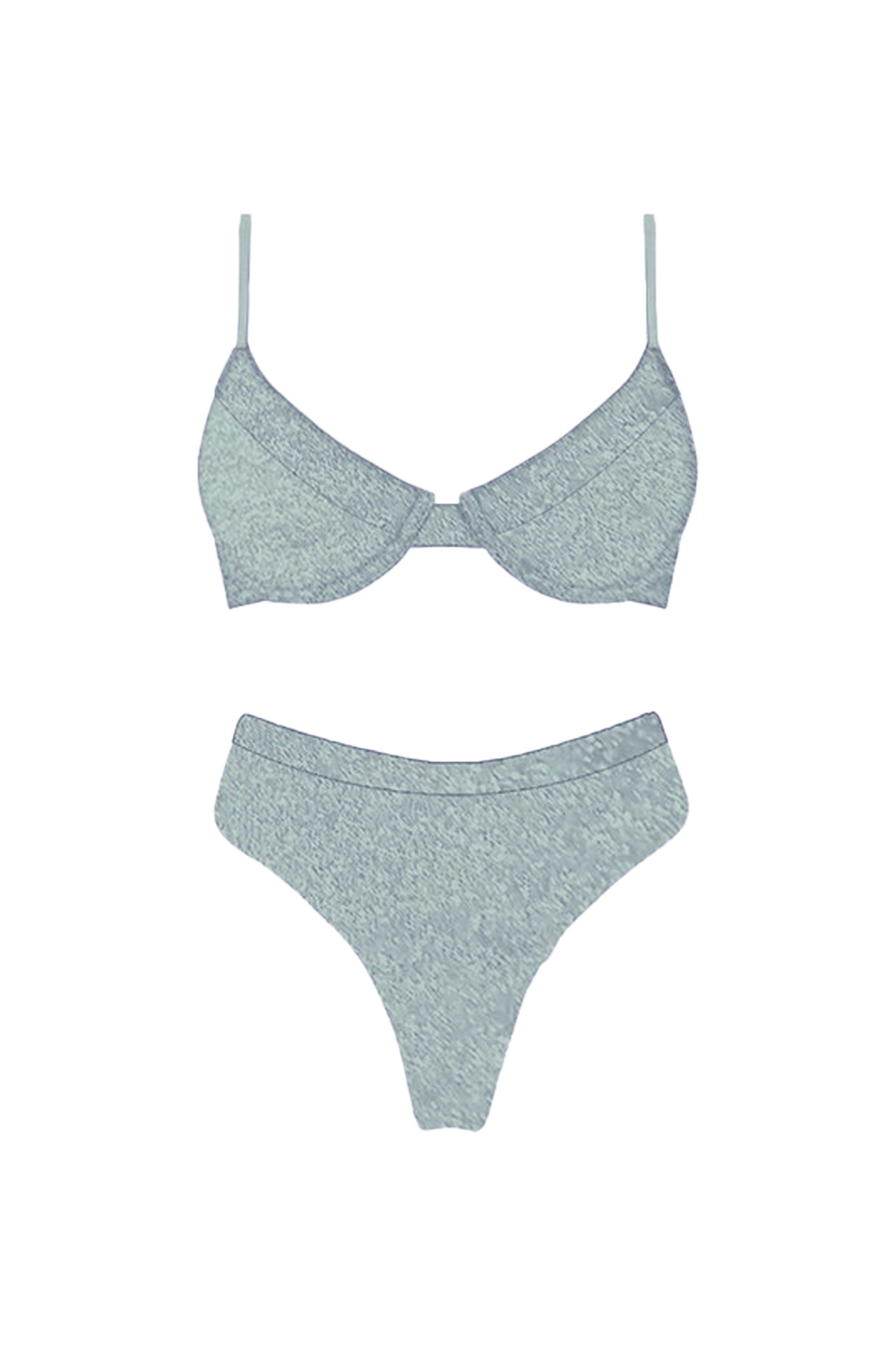 Zuma High Waist Bikini Bottom Mint by Selfie Leslie