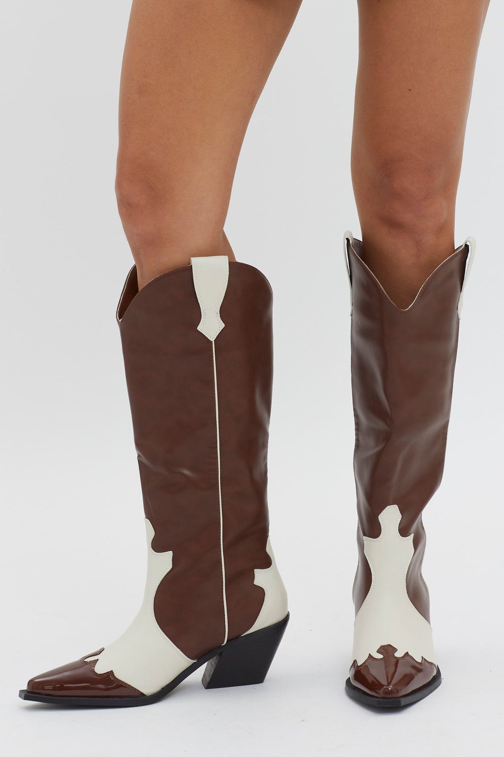 BiLLiNi Etta Boot Chocolate/Ivory by Selfie Leslie