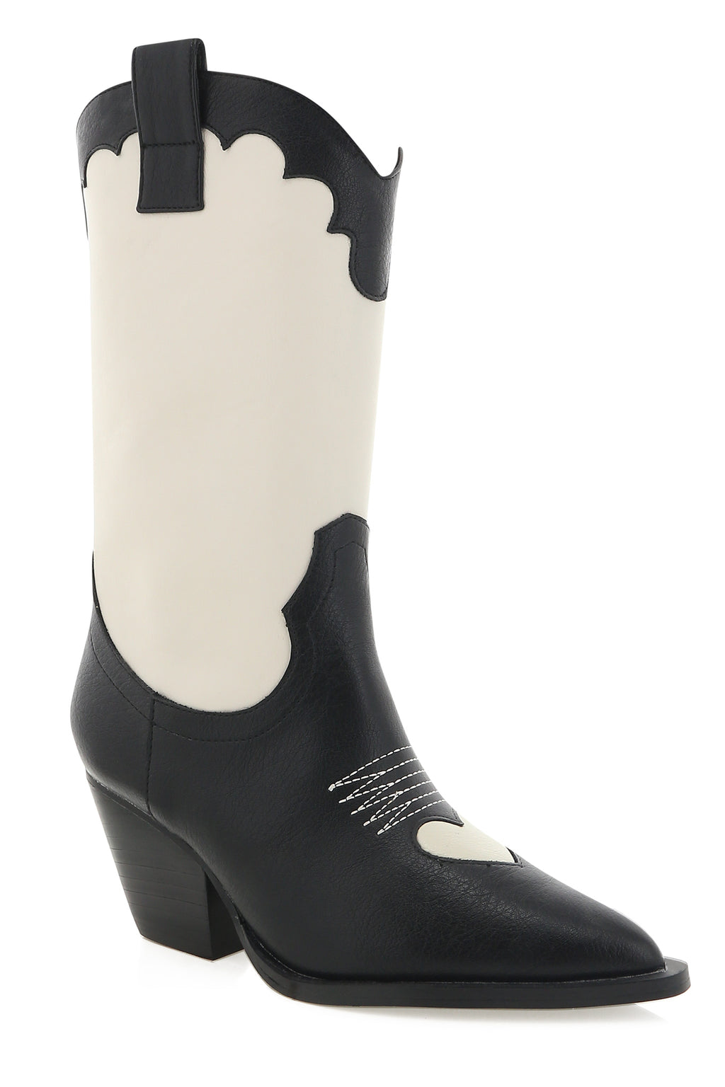 BiLLiNi Adaline Western Boots Black/Ivory by Selfie Leslie