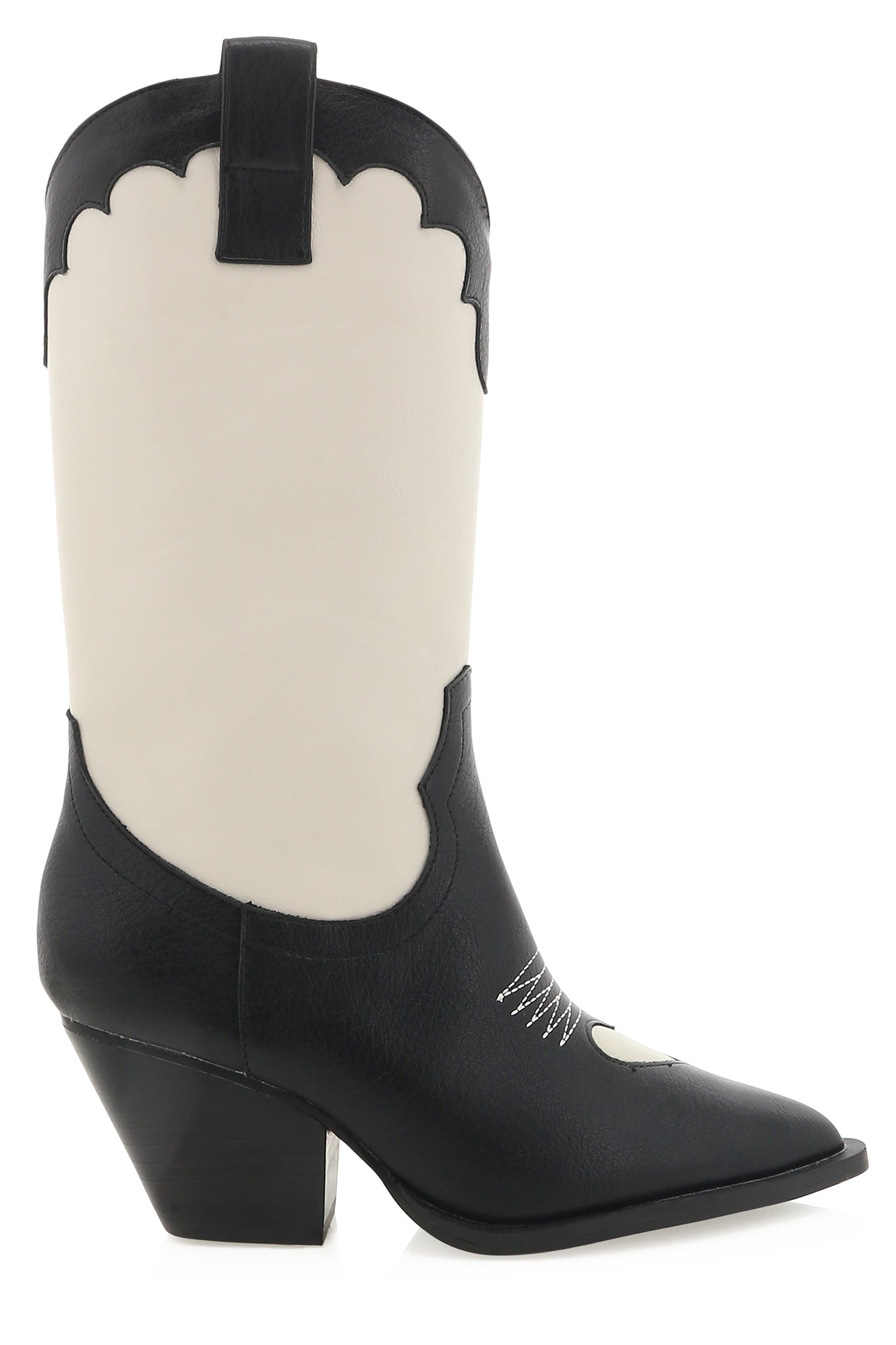 BiLLiNi Adaline Western Boots Black/Ivory by Selfie Leslie