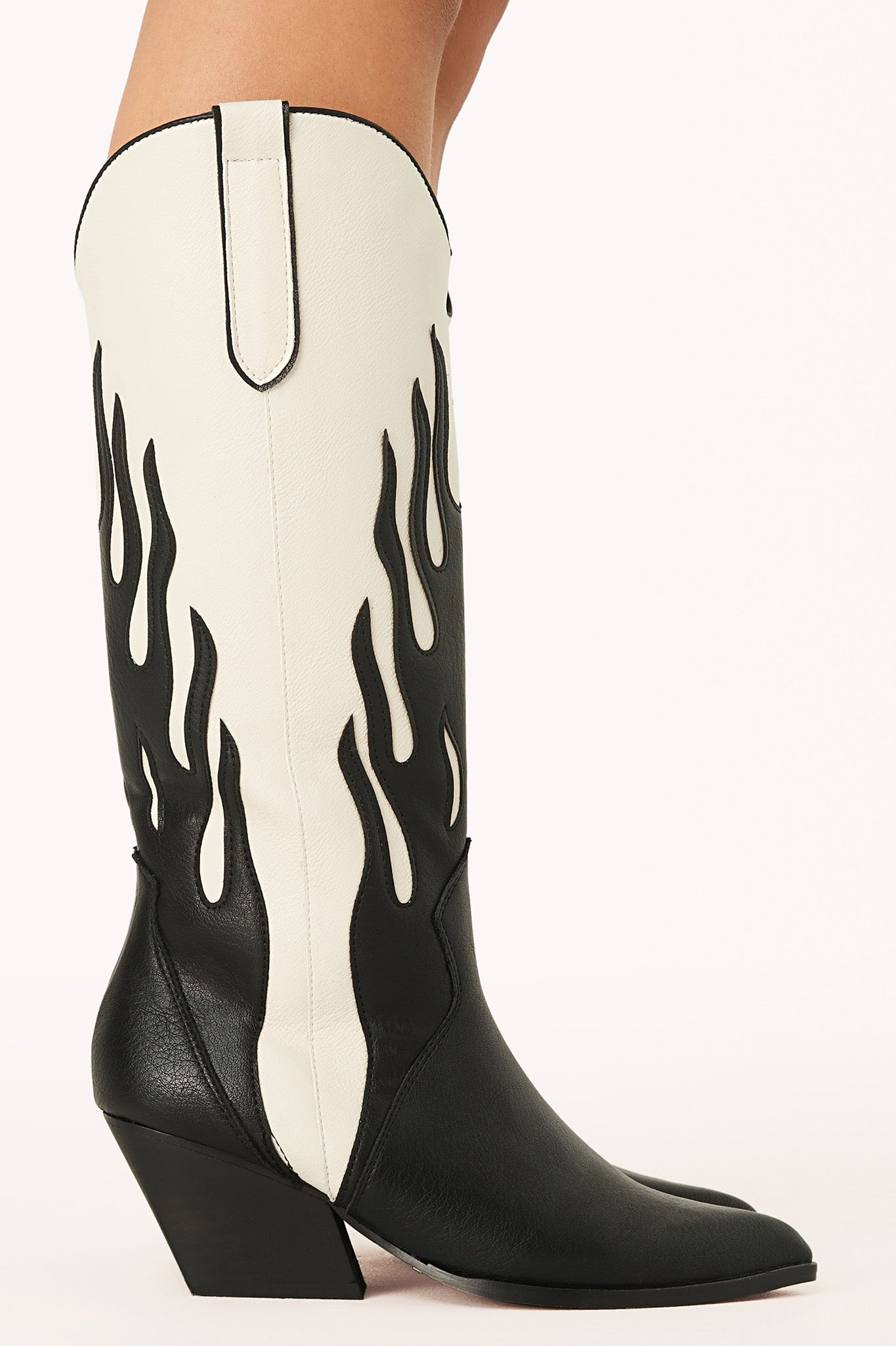 BiLLiNi Zarina Western Boots Black/Ivory by Selfie Leslie
