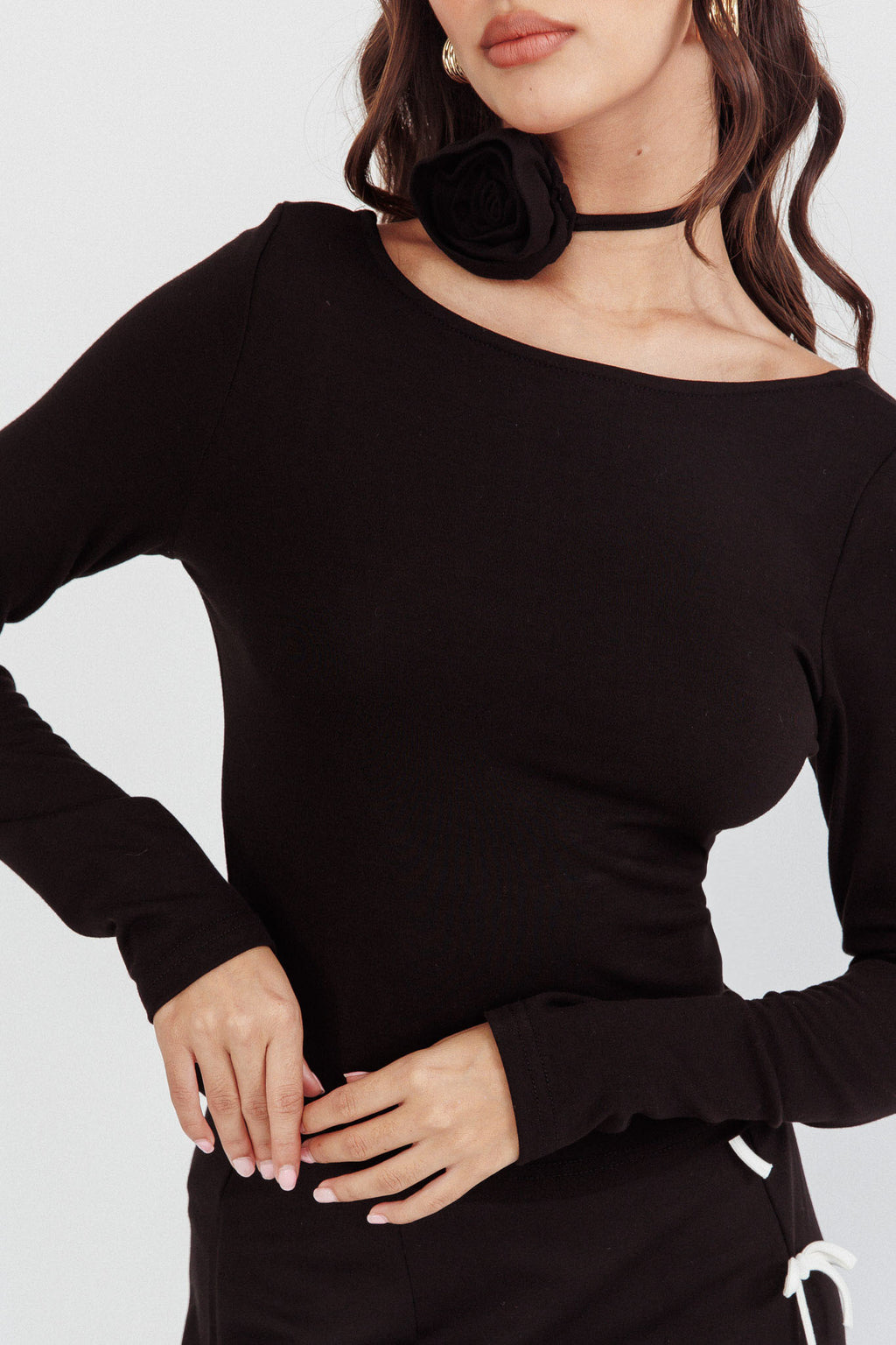 Higher Power Low Back Top Black by Selfie Leslie