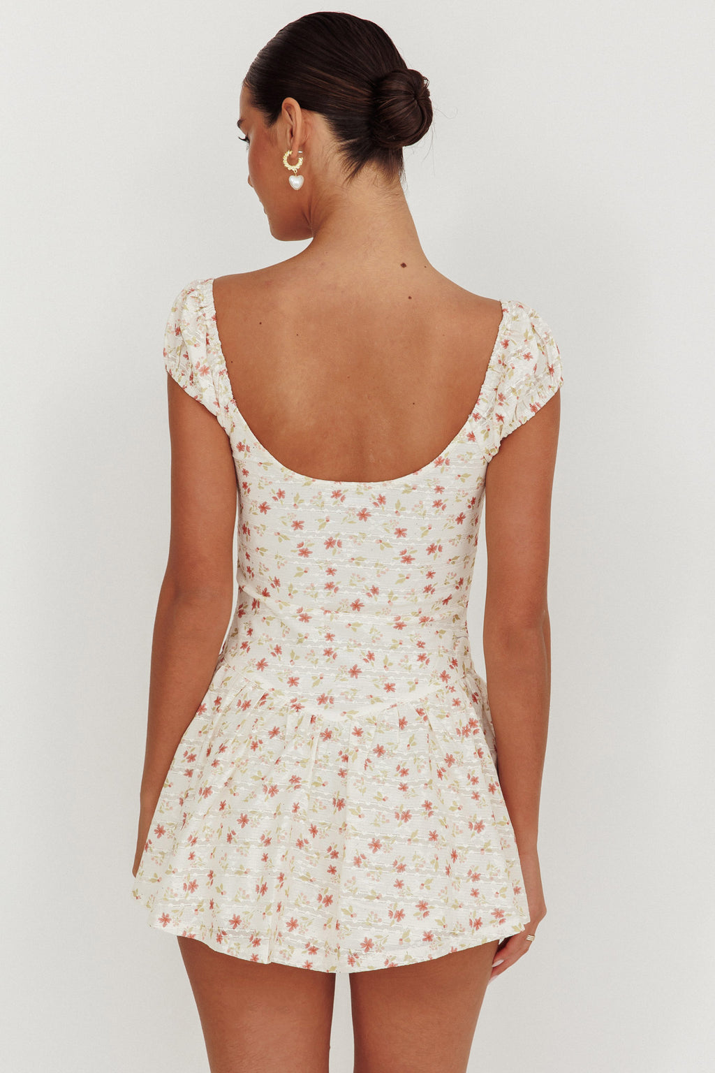 Mirela Cap Sleeve Lace Mini Dress Rose by Selfie Leslie