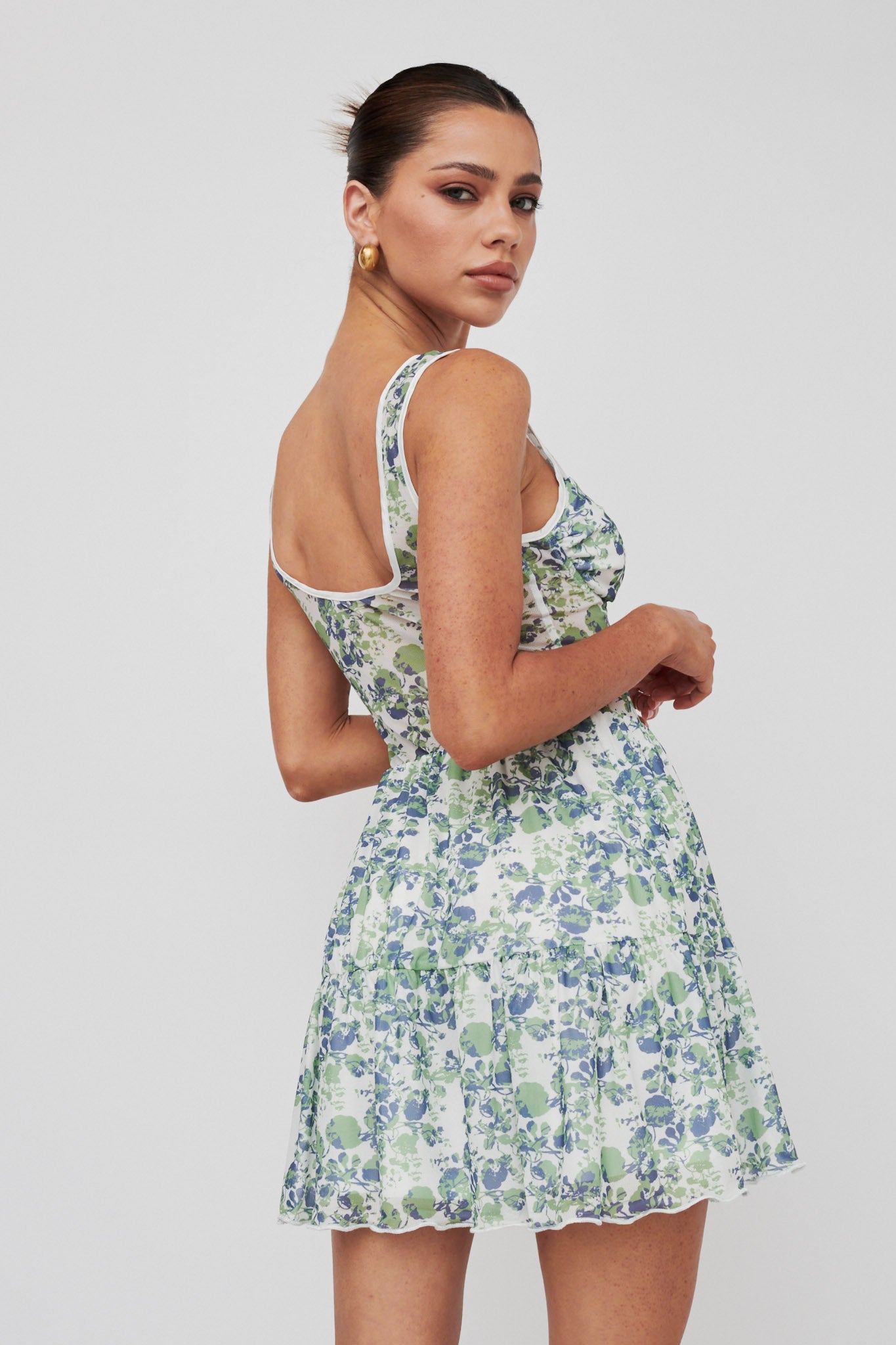 Sweet Nostalgia Laced Bodice Mini Dress Off-White by Selfie Leslie