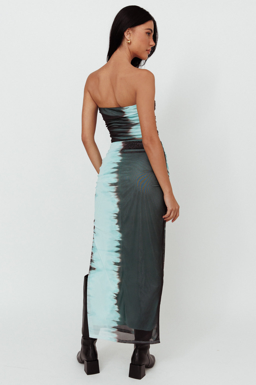 Jolyn Mesh Midi Skirt Charcoal by Selfie Leslie