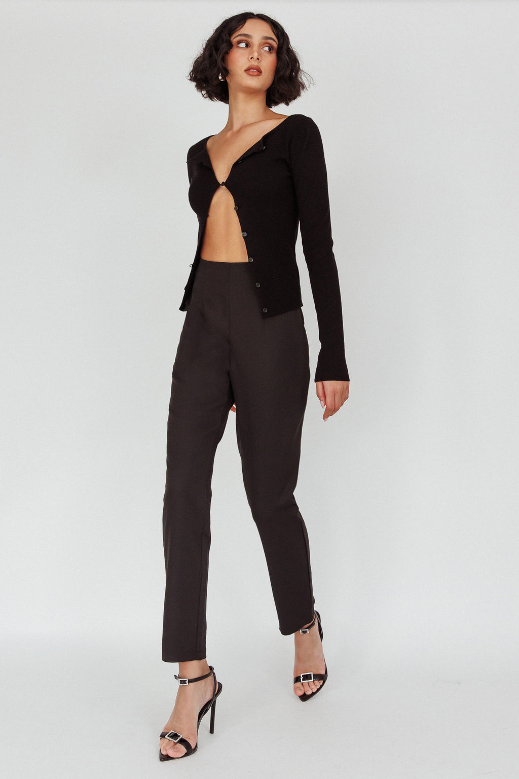 Moonlight Tango High Waist Pants Black by Selfie Leslie