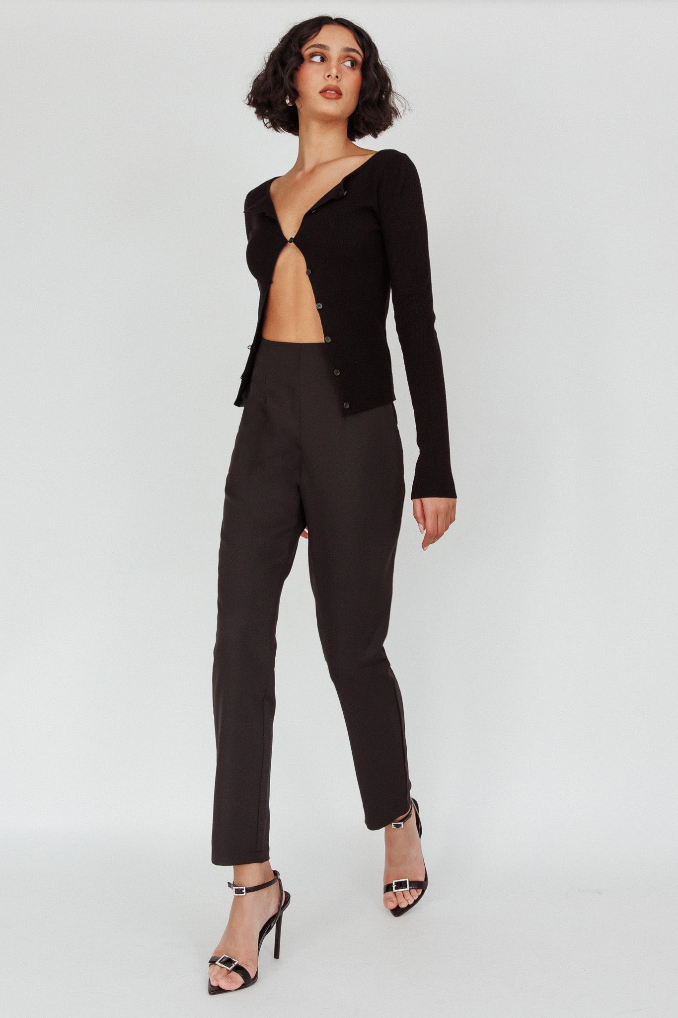 Moonlight Tango High Waist Pants Black by Selfie Leslie