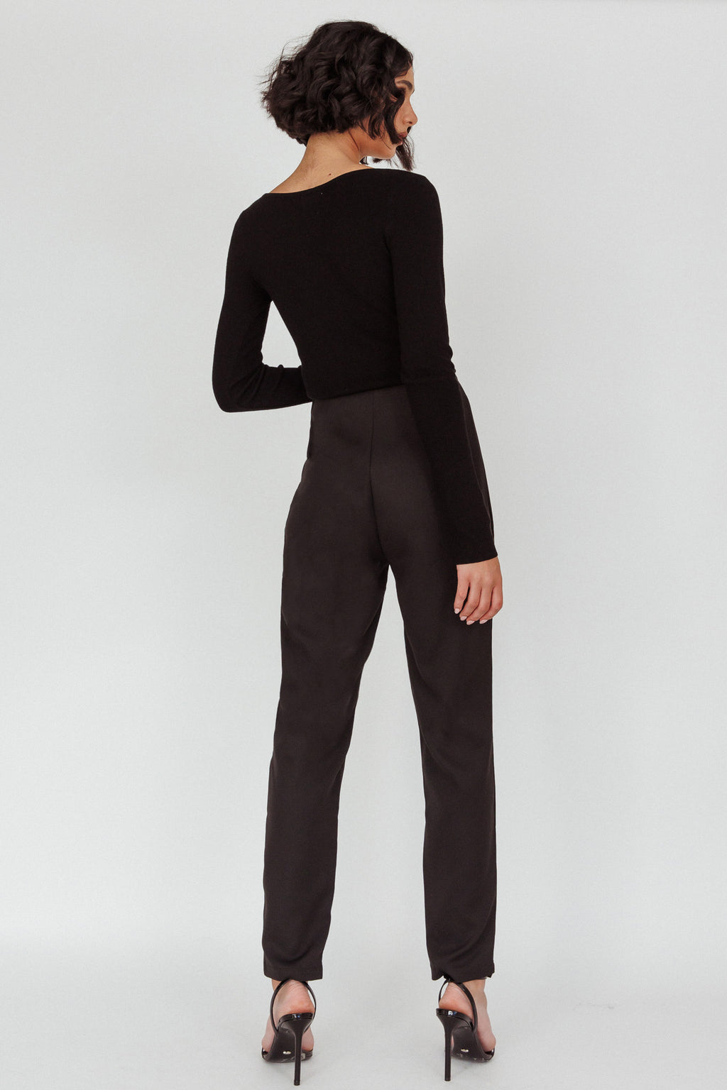 Moonlight Tango High Waist Pants Black by Selfie Leslie