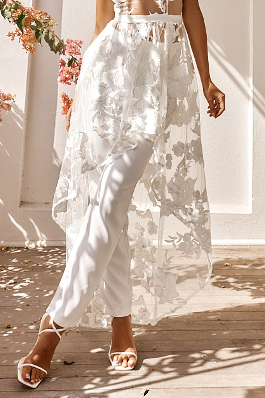 Moonlight Tango High Waist Pants White by Selfie Leslie