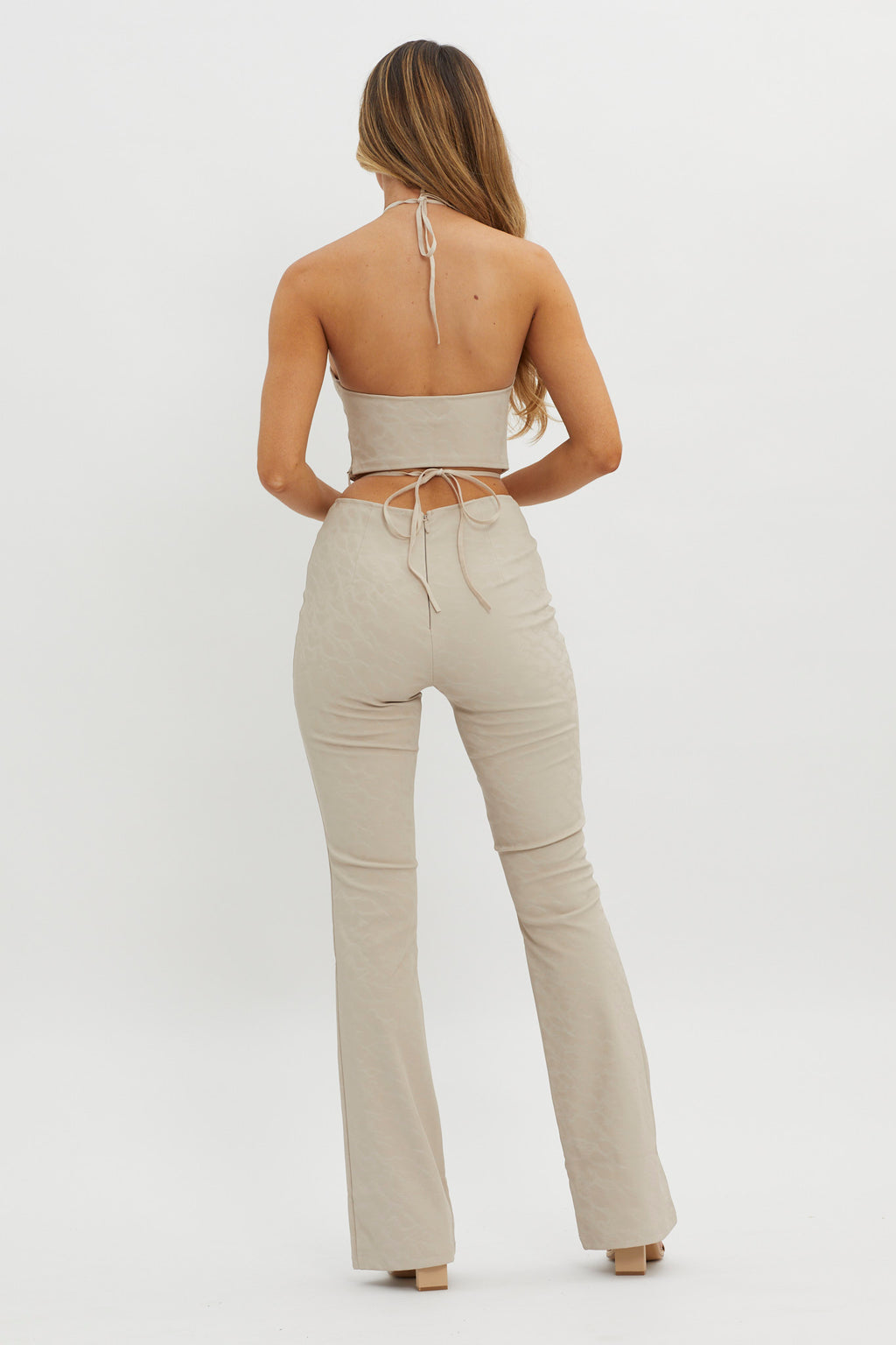 She's A Gemini Faux Leather Pants Dove by Selfie Leslie