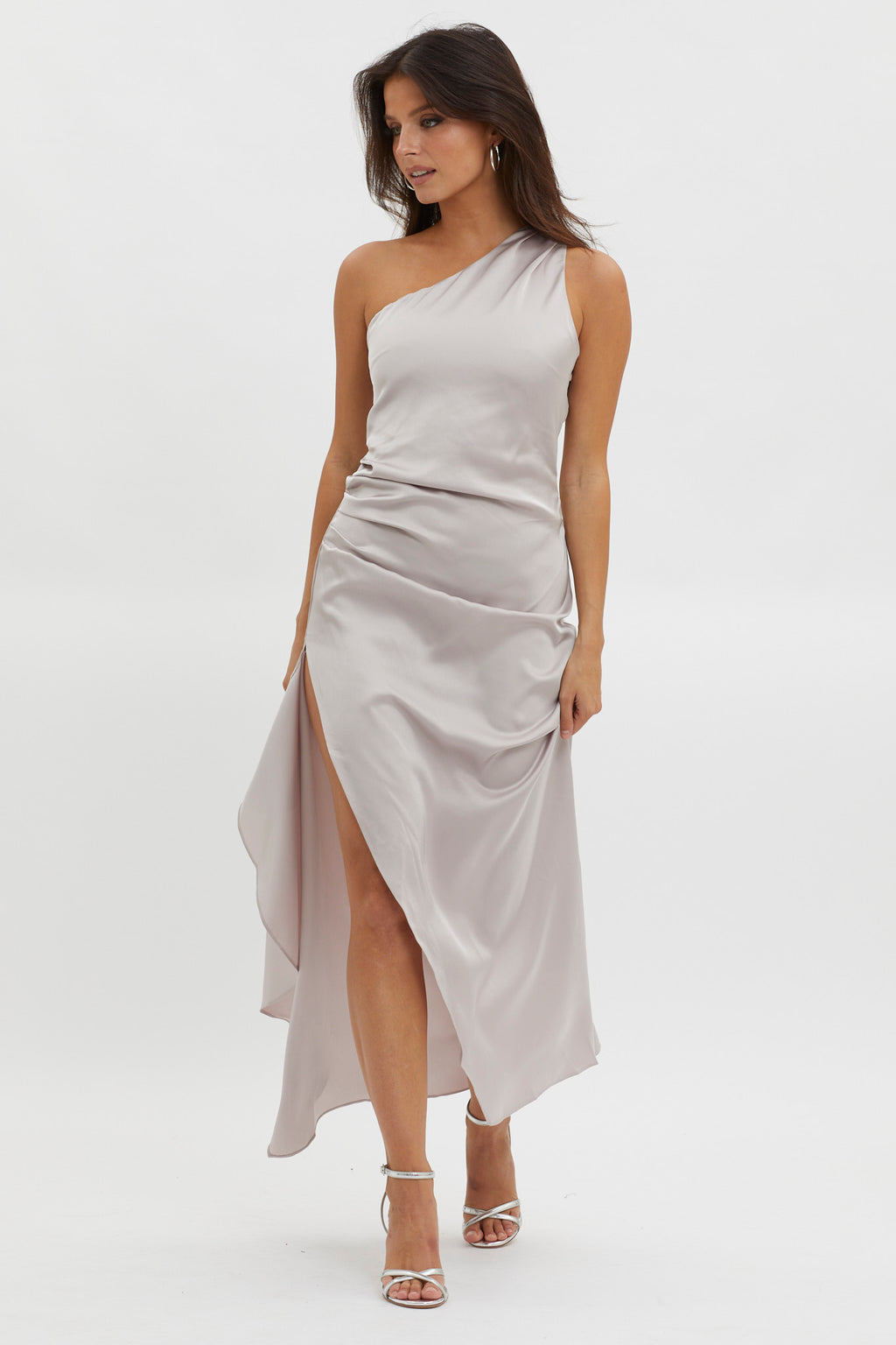 Salut One-Shoulder Midi Dress Prosecco - S Salut One-Shoulder Midi Dress Prosecco - S