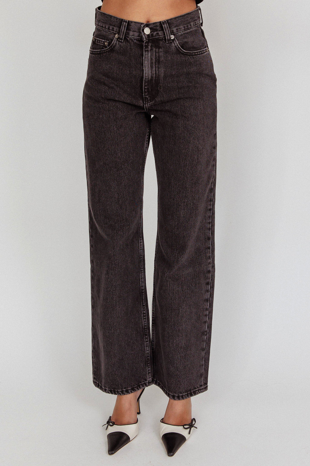 DR DENIM Echo Straight Jeans Retro Black by Selfie Leslie