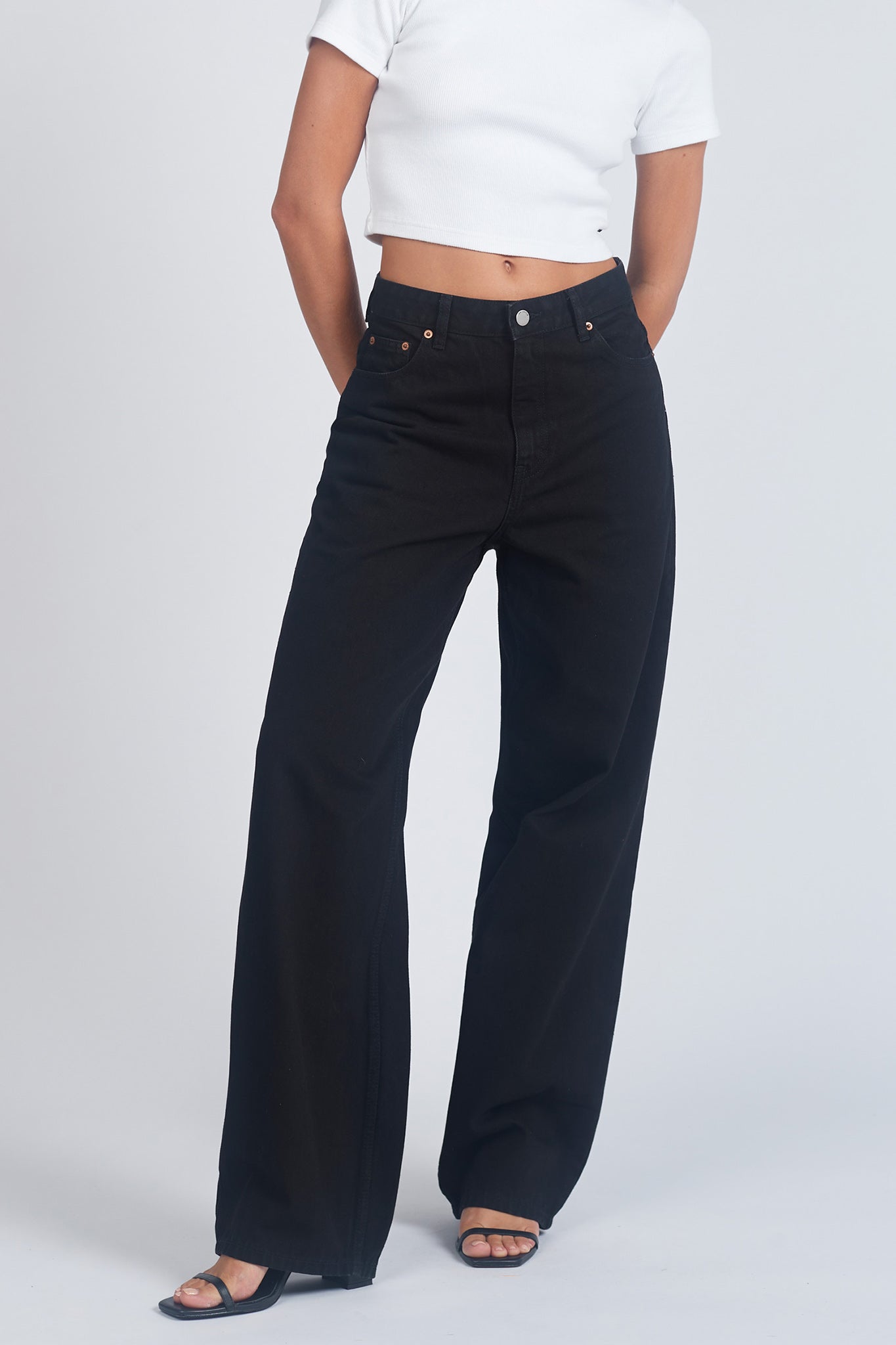 DR DENIM Donna Baggy Jeans Black by Selfie Leslie