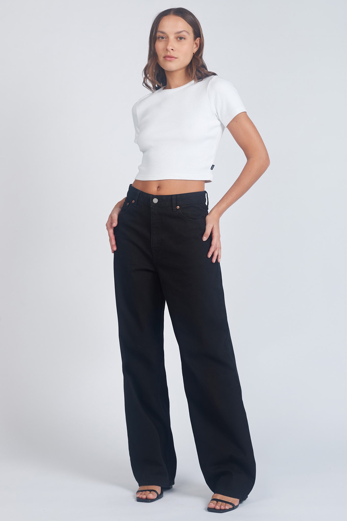 DR DENIM Donna Baggy Jeans Black by Selfie Leslie