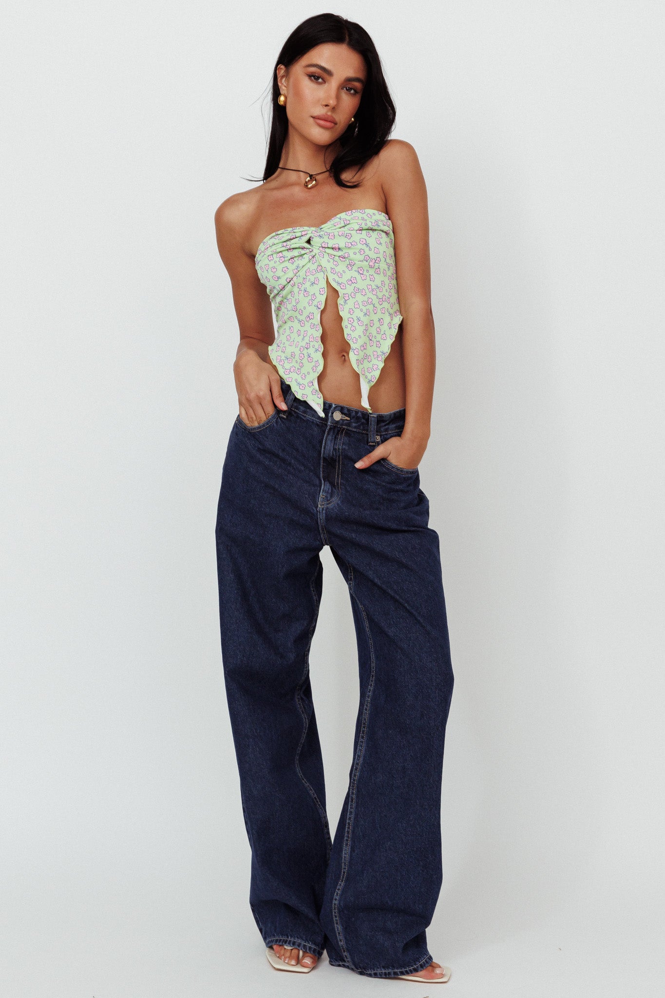 Dr Denim Donna Baggy Jeans Pebble Dark Retro by Selfie Leslie