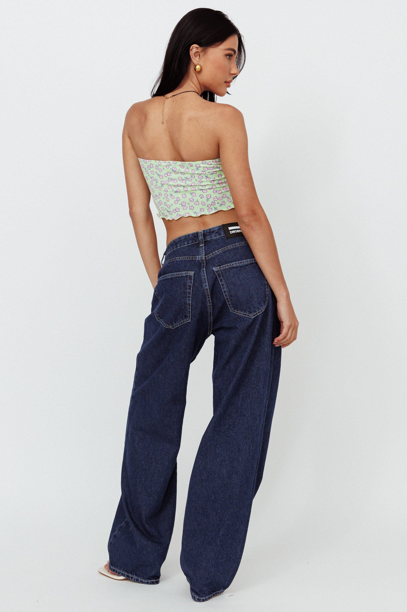Dr Denim Donna Baggy Jeans Pebble Dark Retro by Selfie Leslie