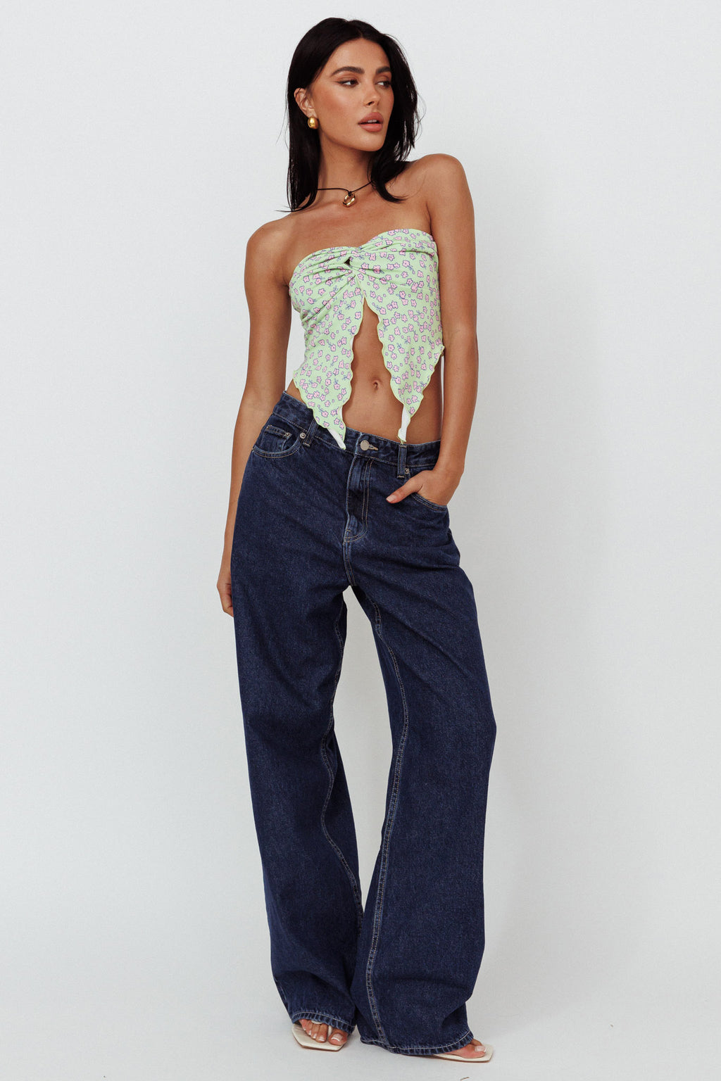 Dr Denim Donna Baggy Jeans Pebble Dark Retro by Selfie Leslie