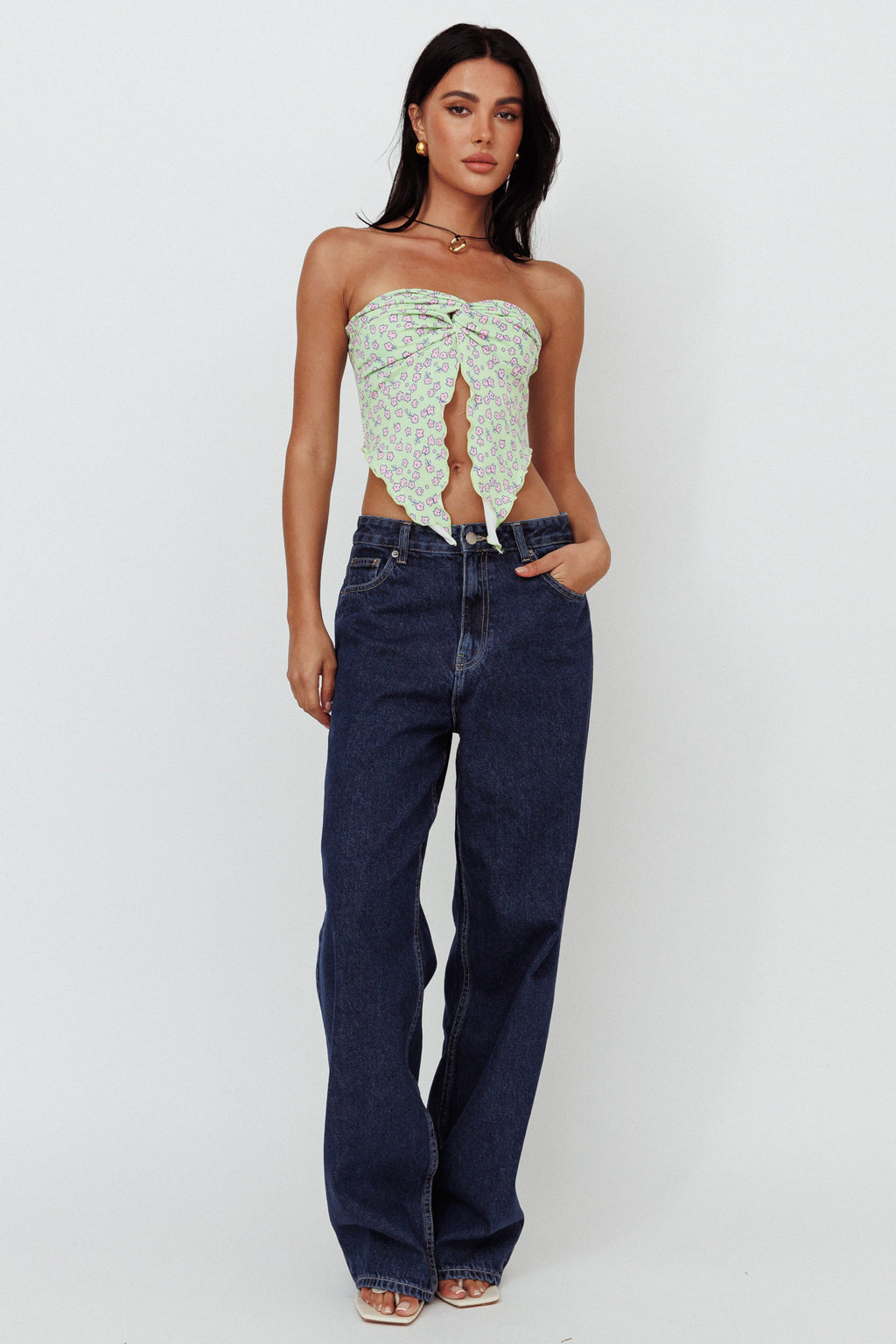 Dr Denim Donna Baggy Jeans Pebble Dark Retro by Selfie Leslie