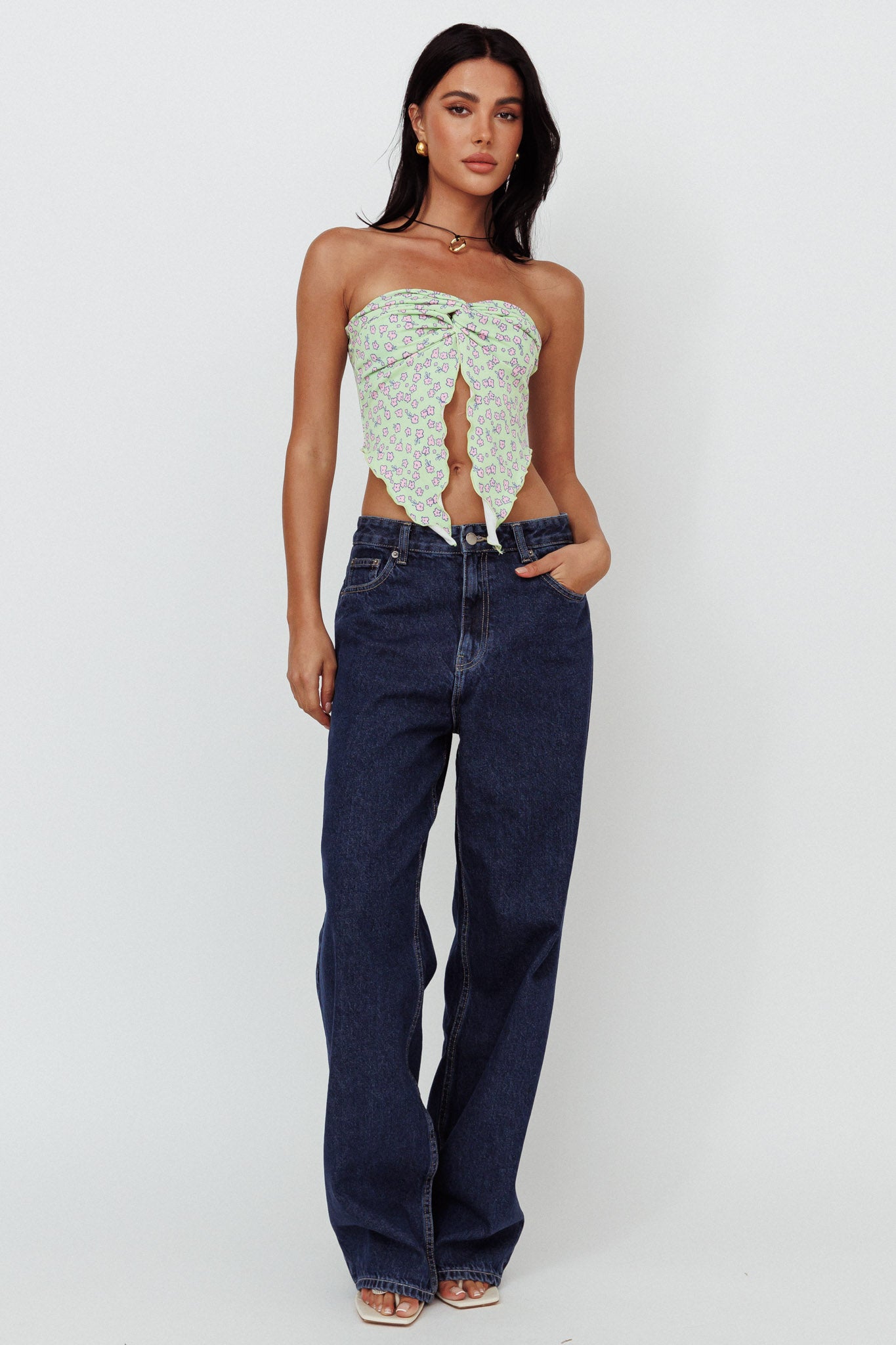 Dr Denim Donna Baggy Jeans Pebble Dark Retro by Selfie Leslie