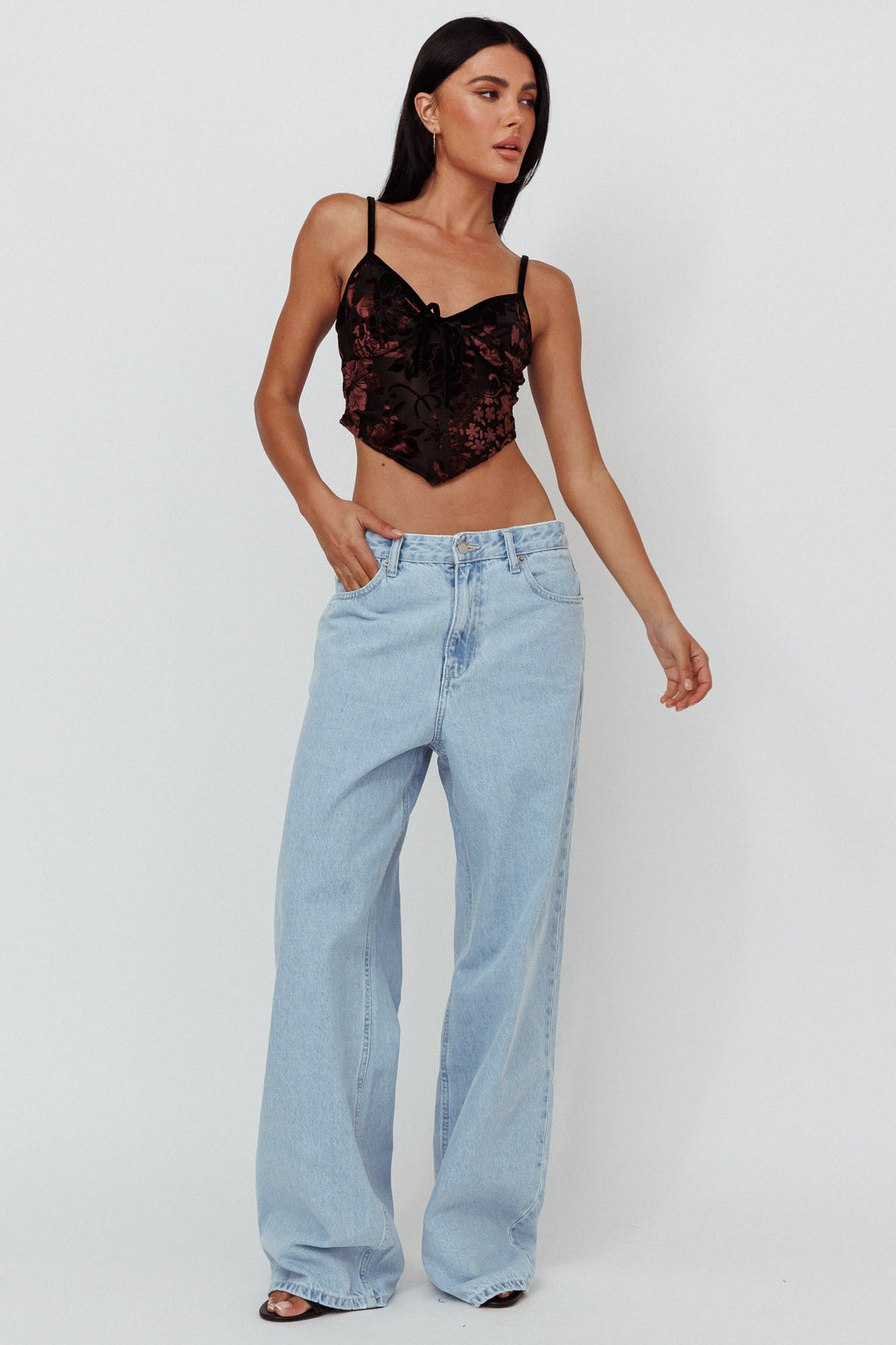 Dr Denim Donna Baggy Jeans Pebble Superlight Retro by Selfie Leslie