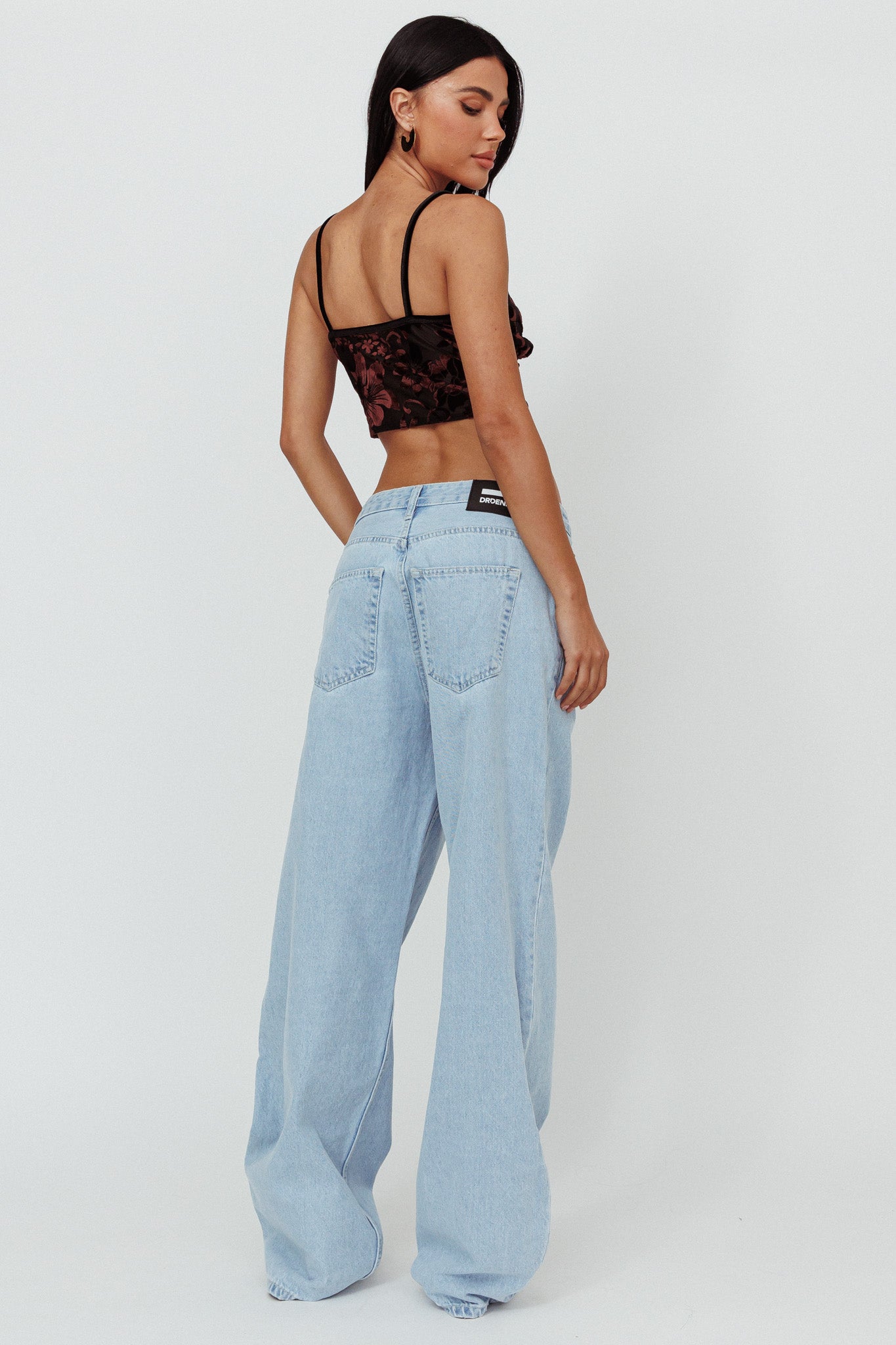Dr Denim Donna Baggy Jeans Pebble Superlight Retro by Selfie Leslie