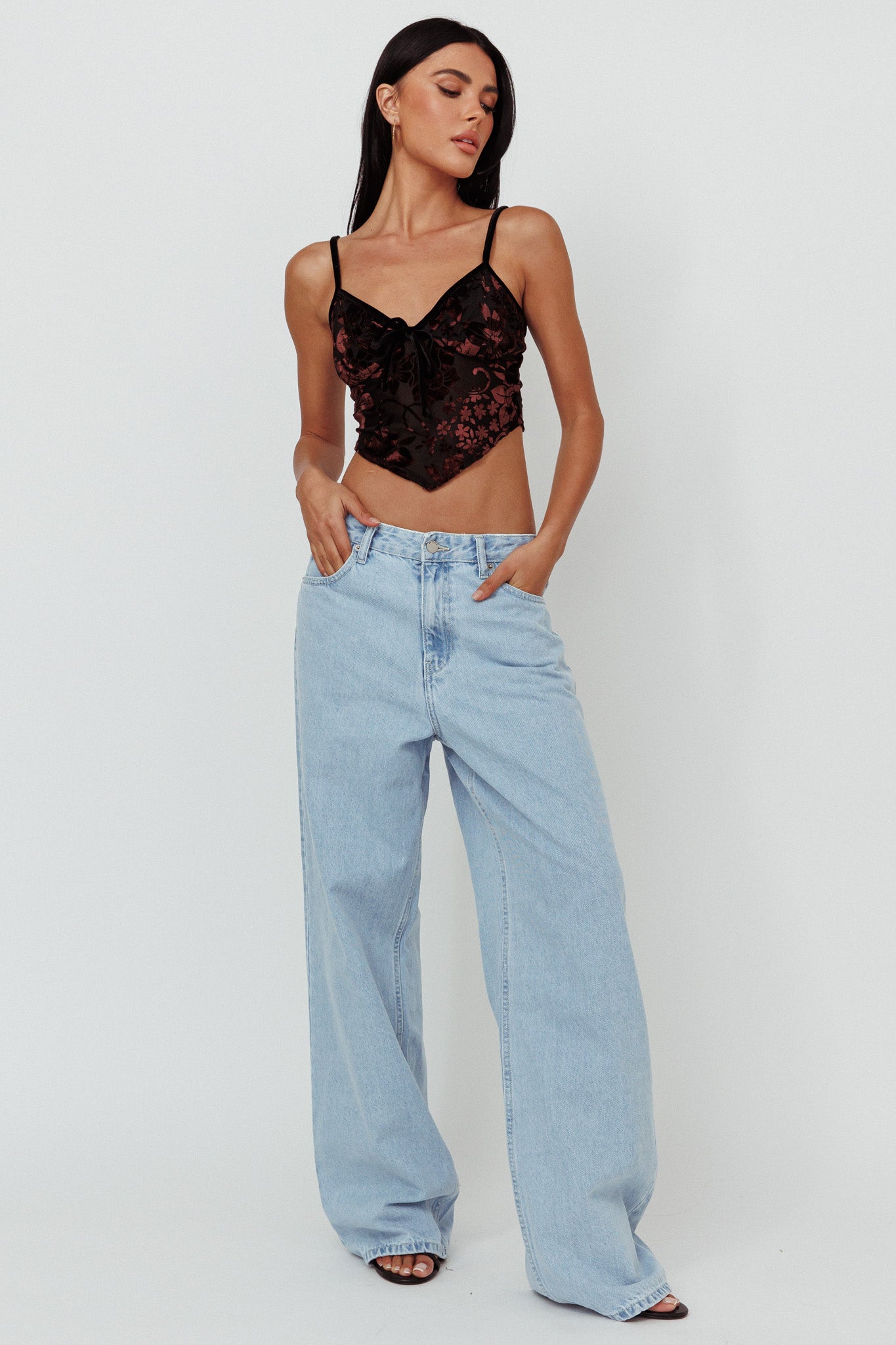 Dr Denim Donna Baggy Jeans Pebble Superlight Retro by Selfie Leslie