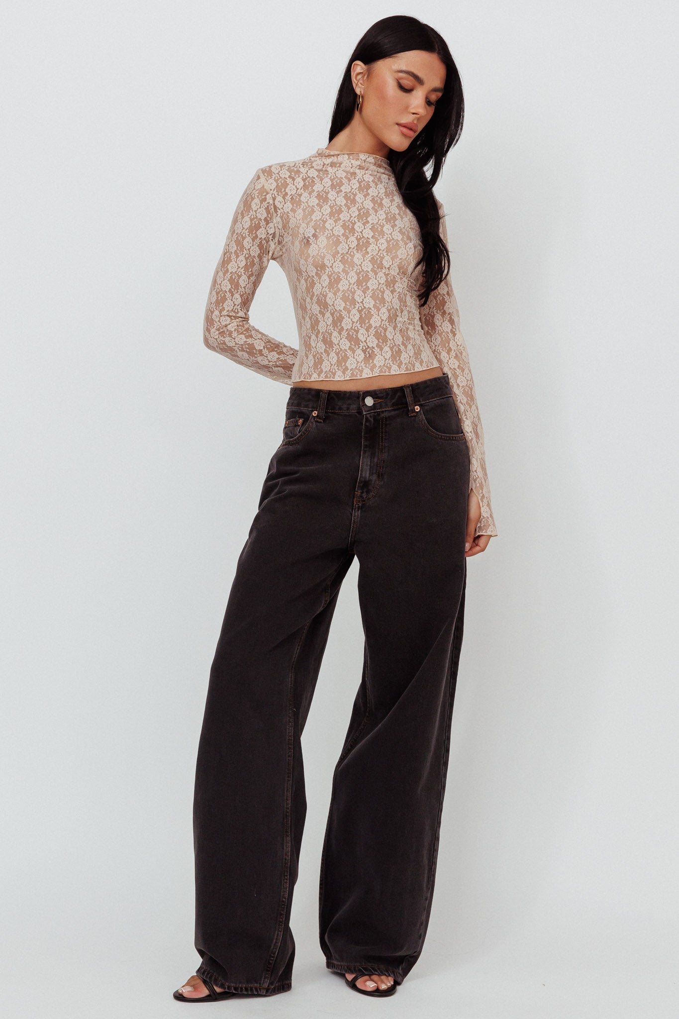 Dr Denim Donna Baggy Jeans Dust Washed Black by Selfie Leslie