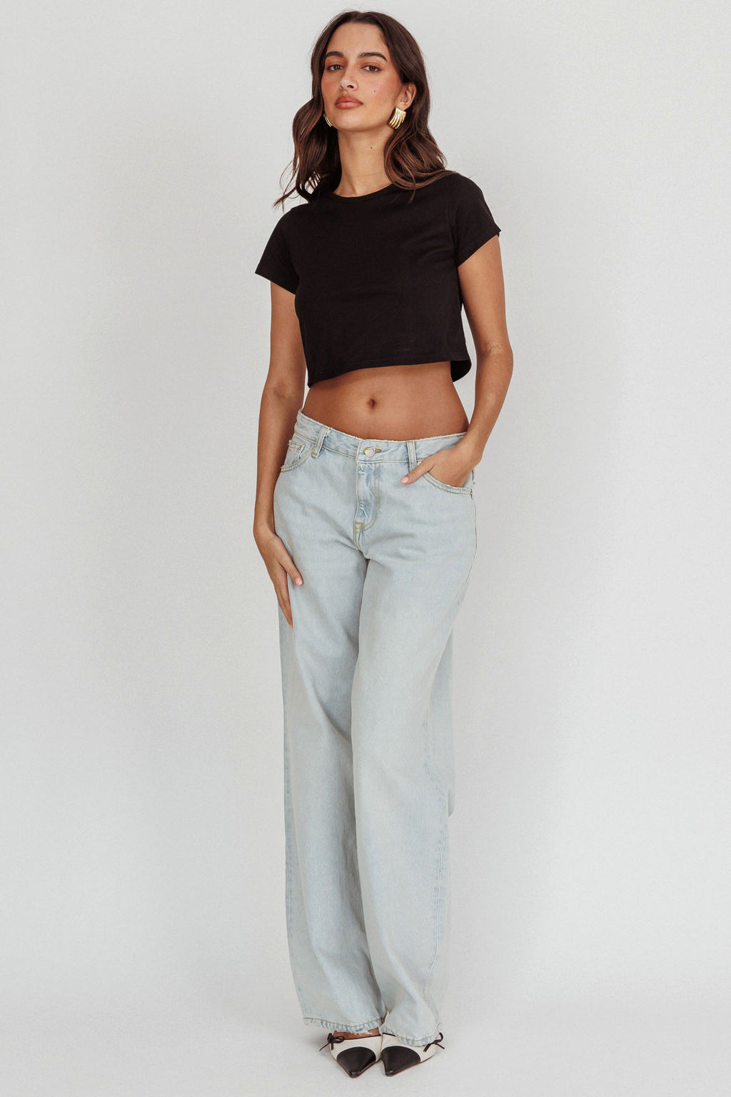 DR DENIM Hill Low Jeans Canyon Pale Worn by Selfie Leslie