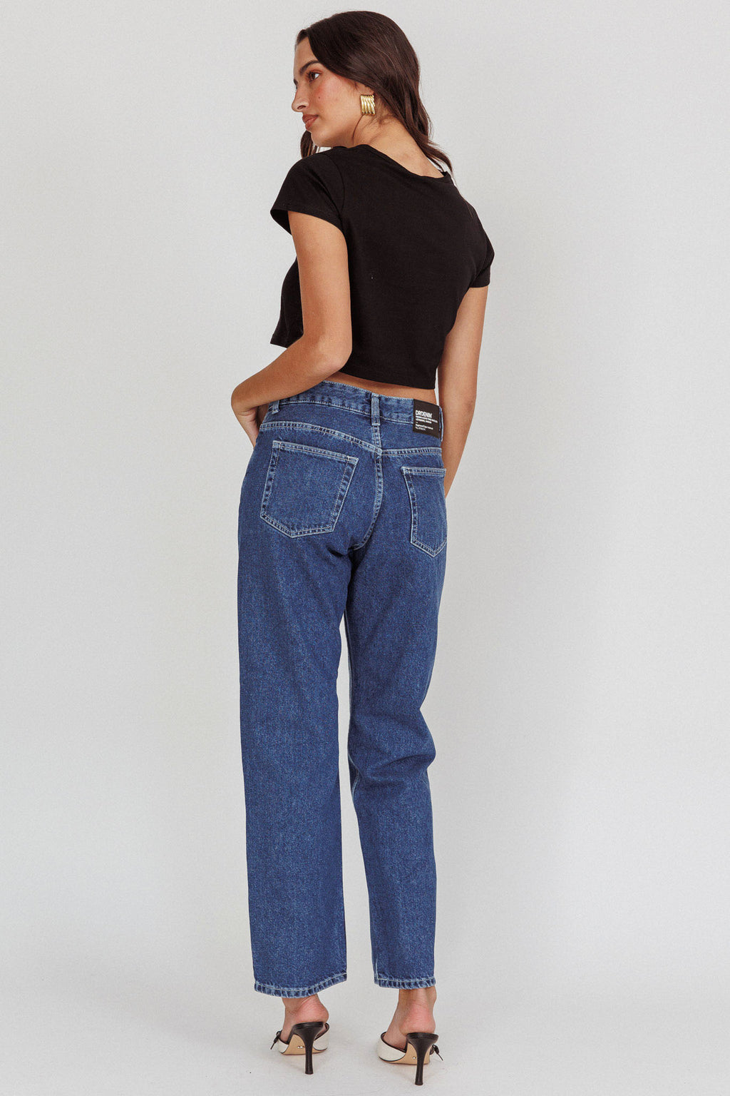 DR DENIM Arch Straight Jeans Pebble Mid Stone by Selfie Leslie