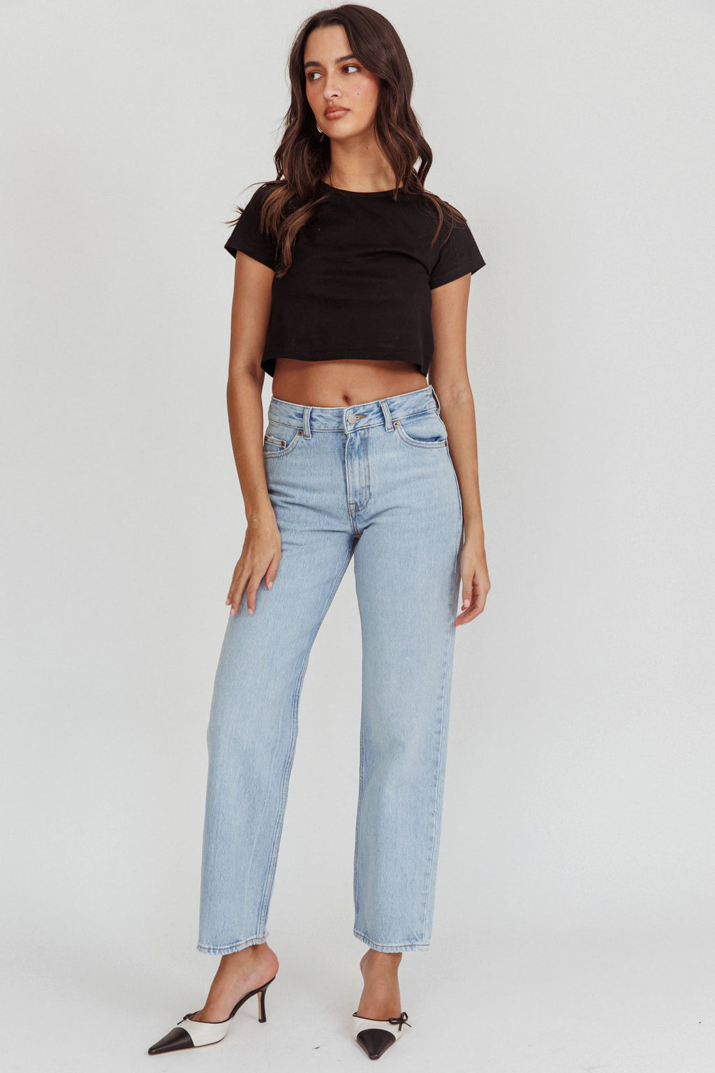 DR DENIM Arch Straight Jeans Stream Light Used by Selfie Leslie