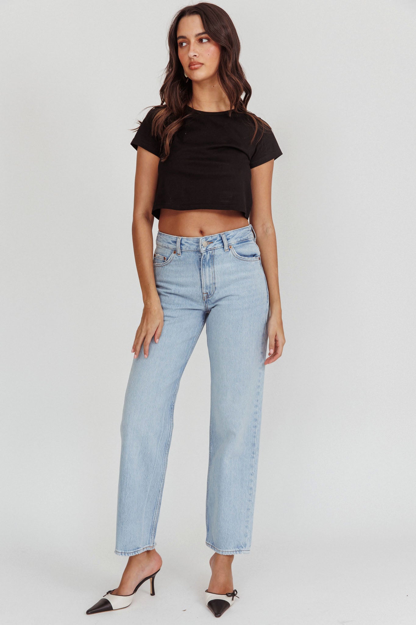 DR DENIM Arch Straight Jeans Stream Light Used by Selfie Leslie