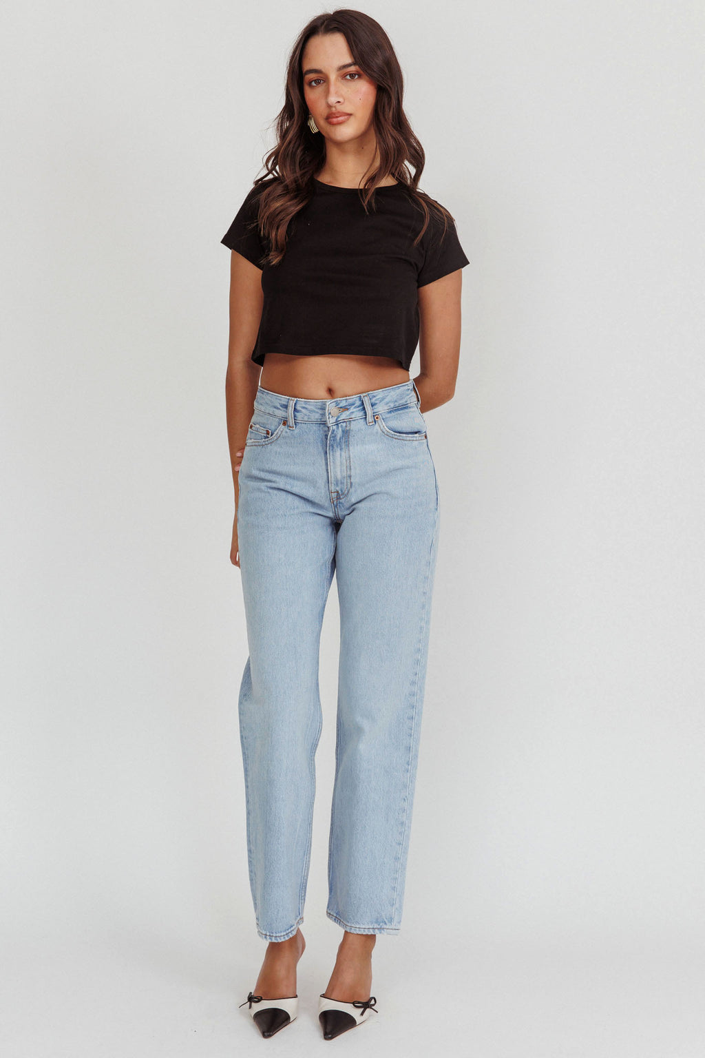 DR DENIM Arch Straight Jeans Stream Light Used by Selfie Leslie